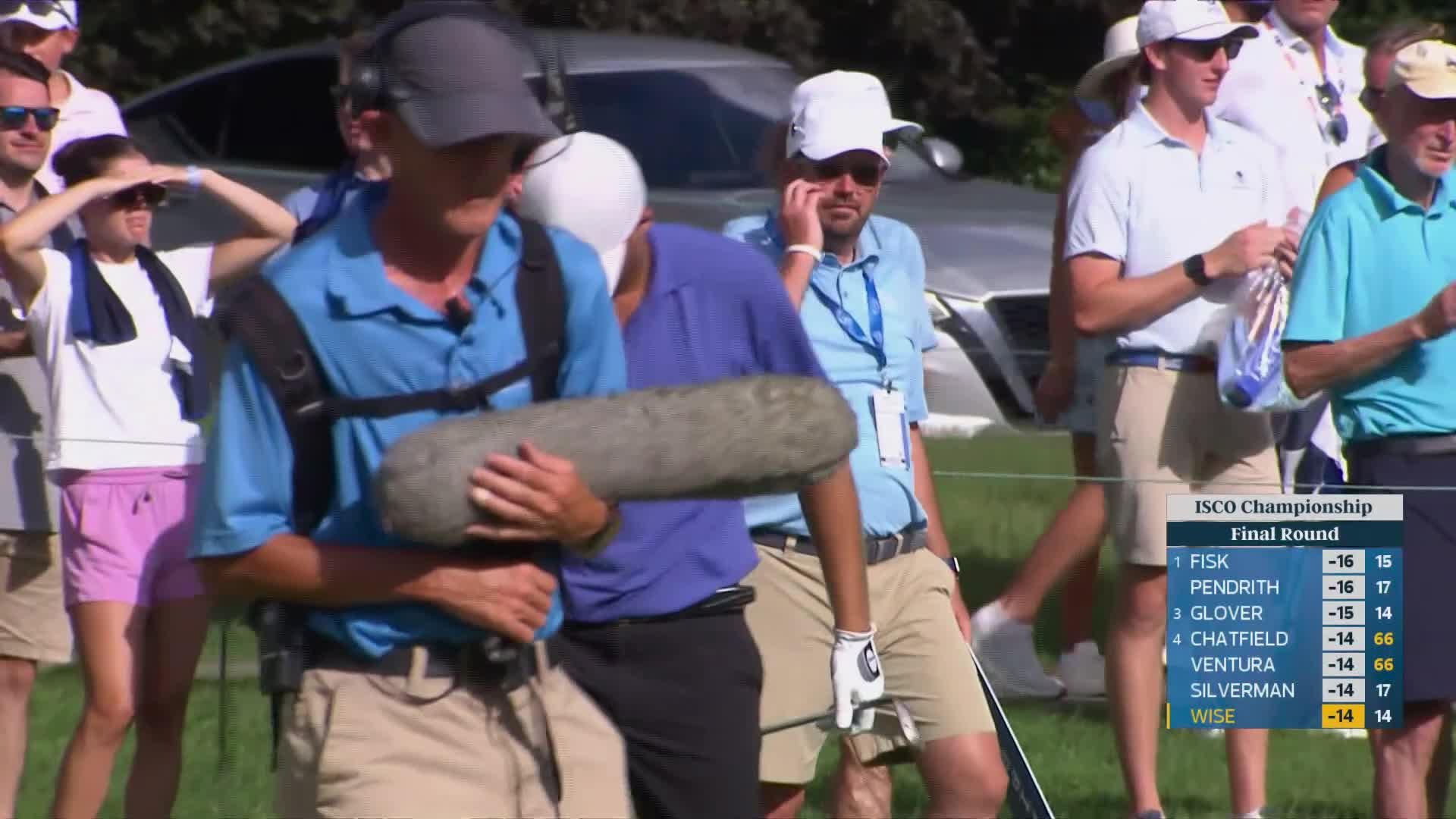 Aaron Wise gets up-and-down from 122 yards for birdie on No. 15 at ISCO Championship
