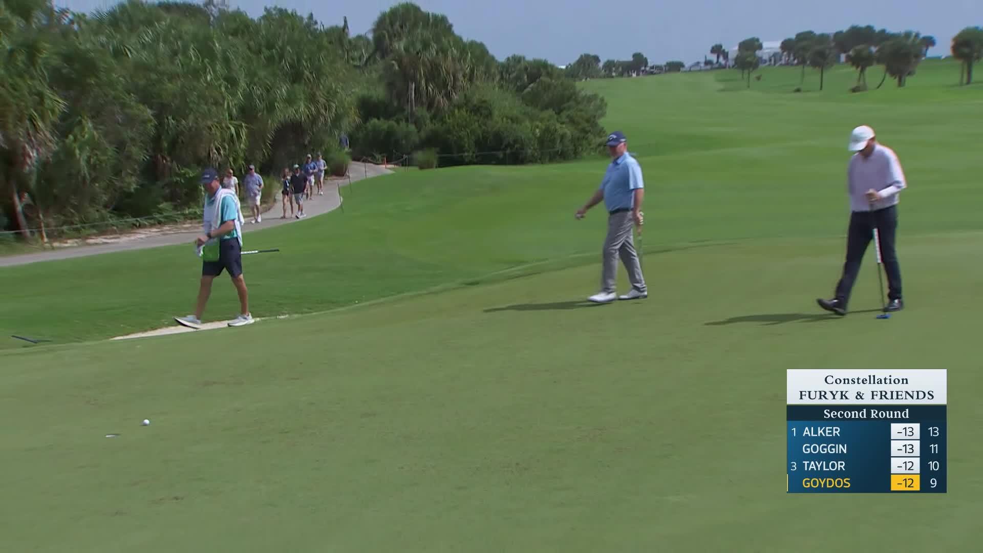 Paul Goydos makes birdie on No. 10 at Constellation FURYK & FRIENDS