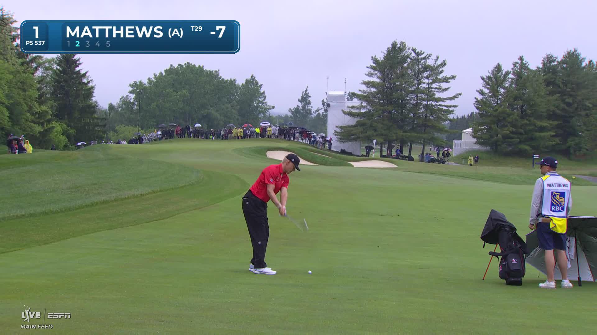 Justin Matthews reaches par-5 No. 1 in two, makes birdie at RBC Canadian