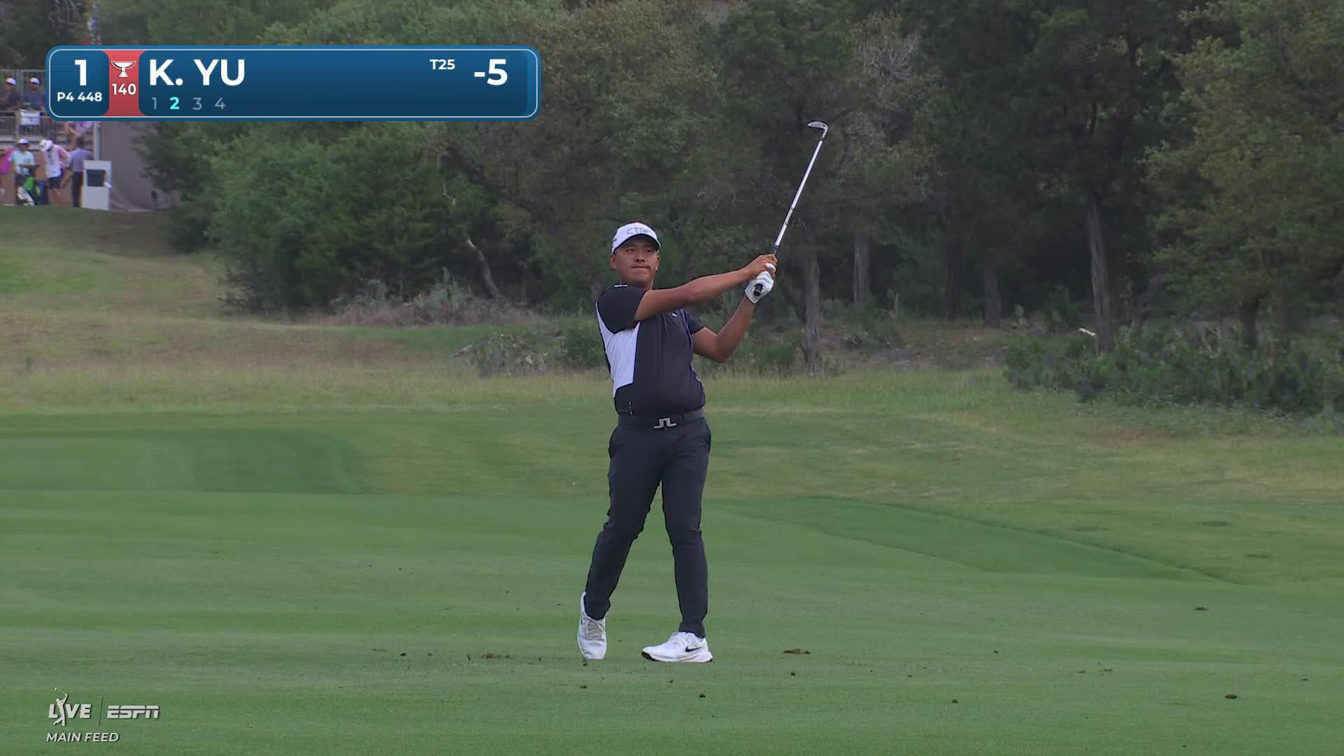 Kevin Yu's 145-yard approach sets up birdie on No. 1 at Valero