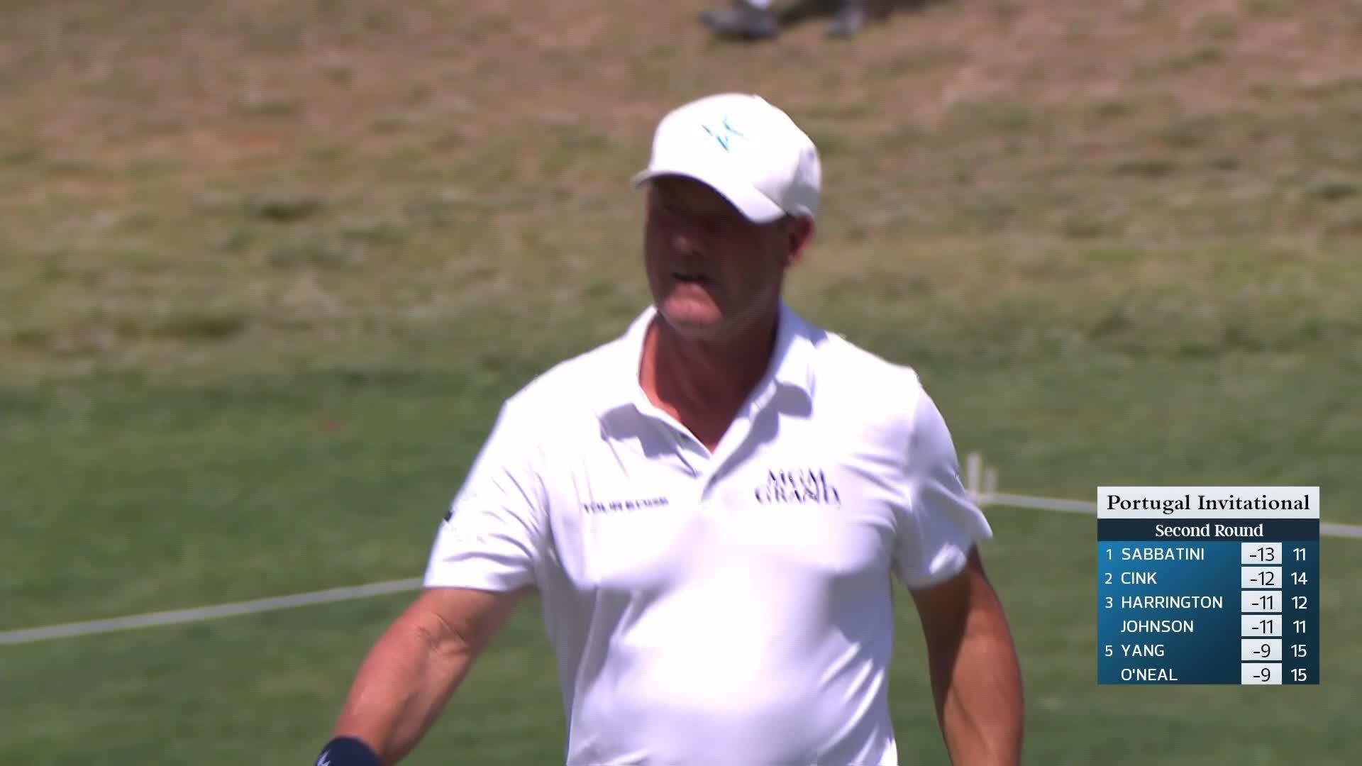 Alex Cejka makes birdie on No. 12 at Portugal Invitational