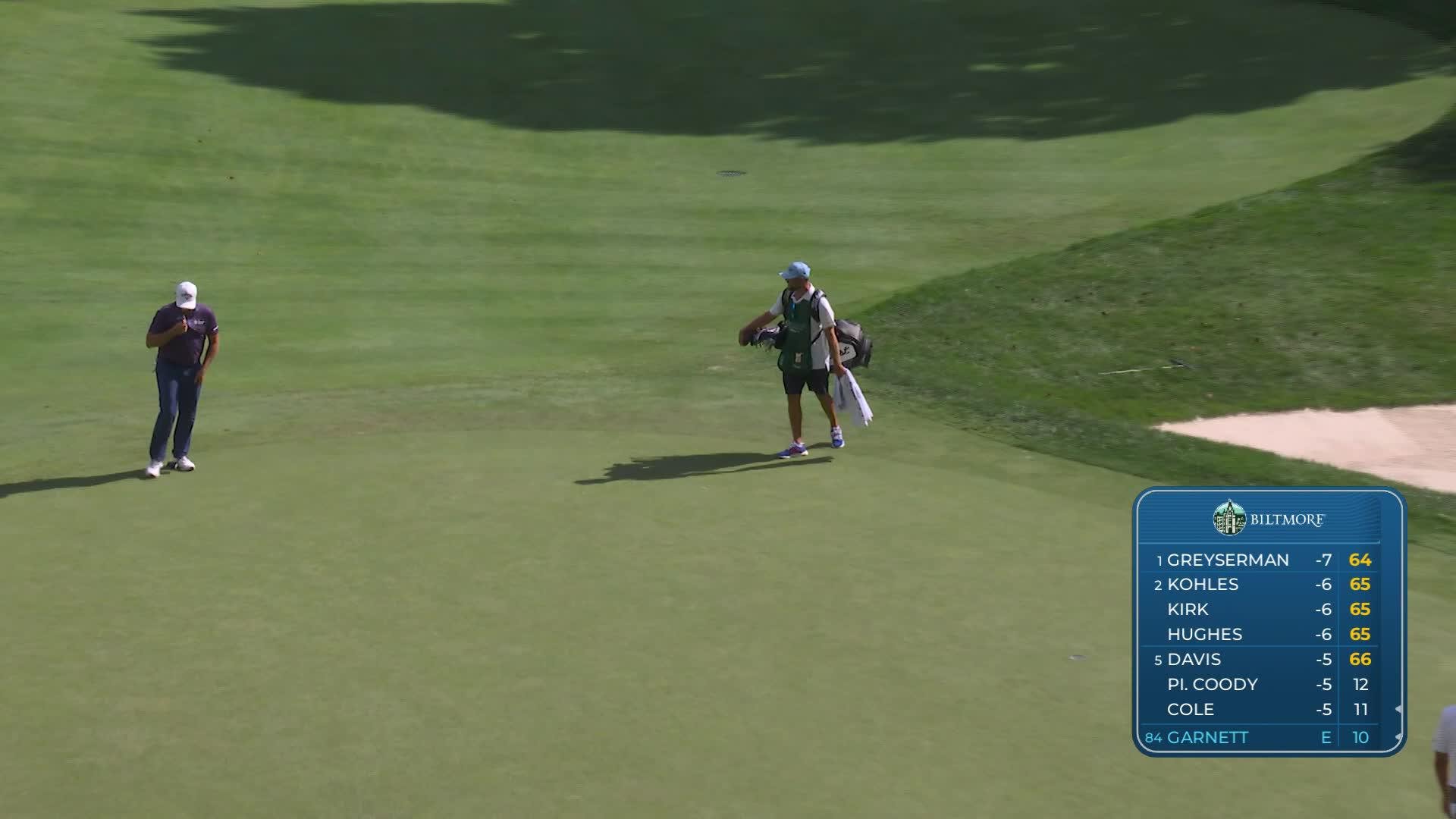 Brice Garnett sinks 34-foot birdie putt on No. 2 at Biltmore Championship