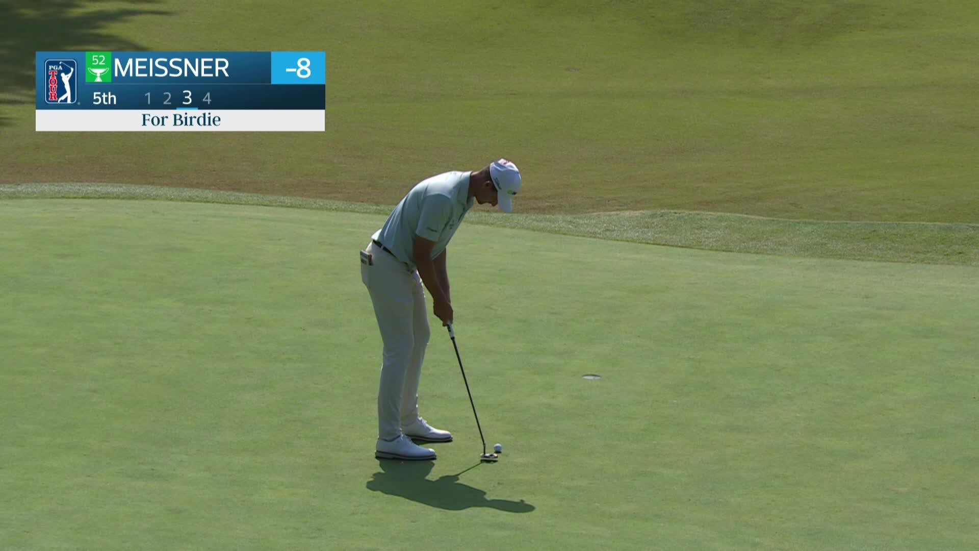 Mac Meissner makes birdie on No. 5 at Baycurrent