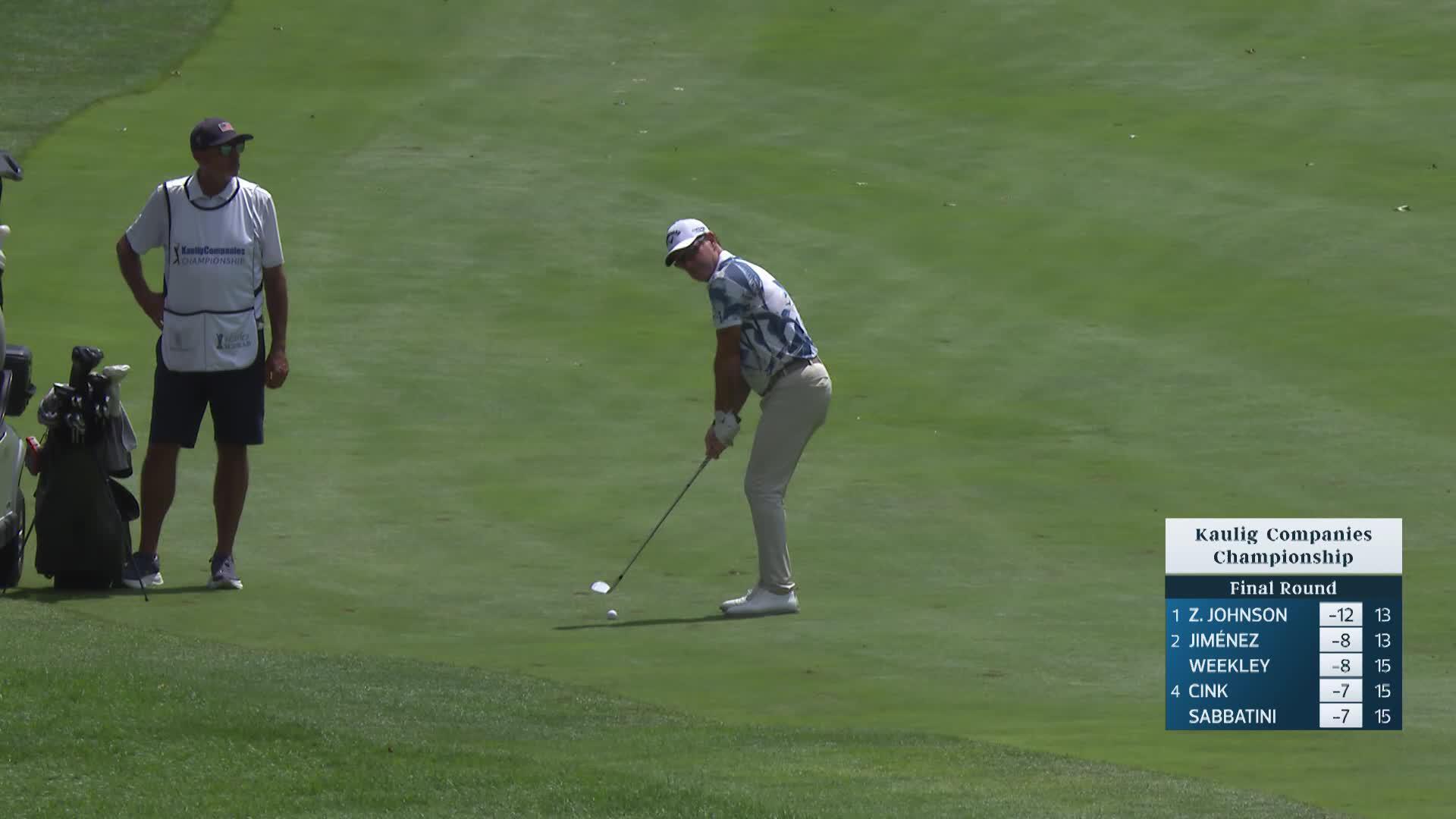Rory Sabbatini makes birdie on No. 16 at Kaulig Companies Championship