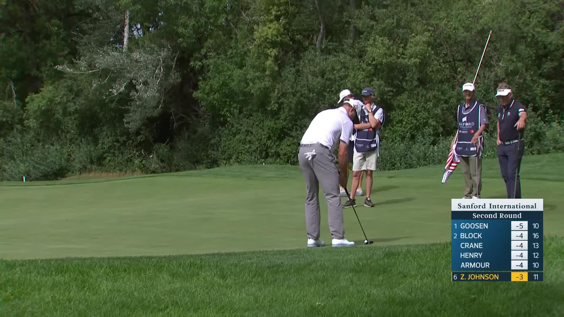 Zach Johnson makes eagle putt on No. 12 at Sanford International