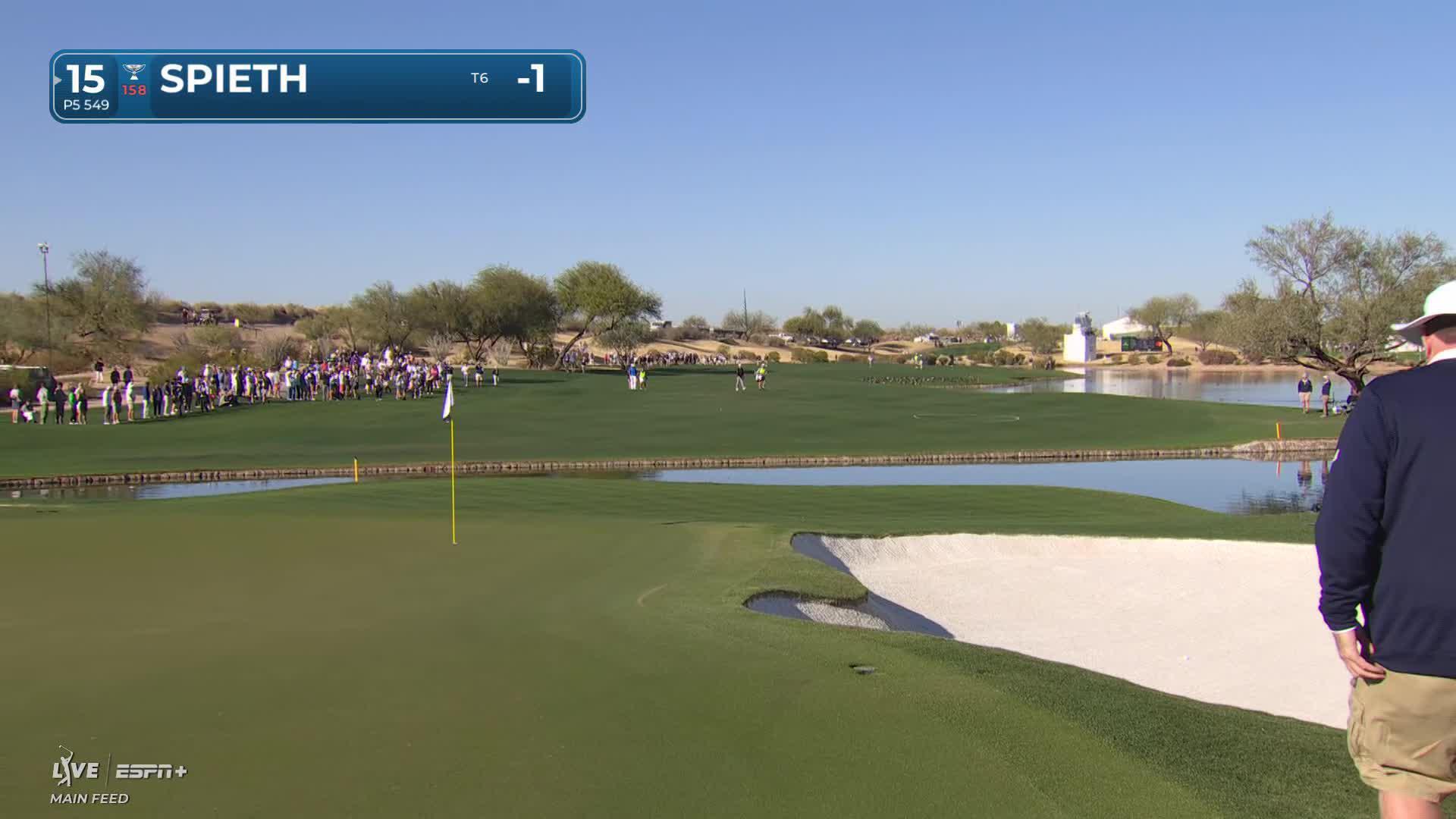 Jordan Spieth makes birdie on No. 15 at WM Phoenix Open