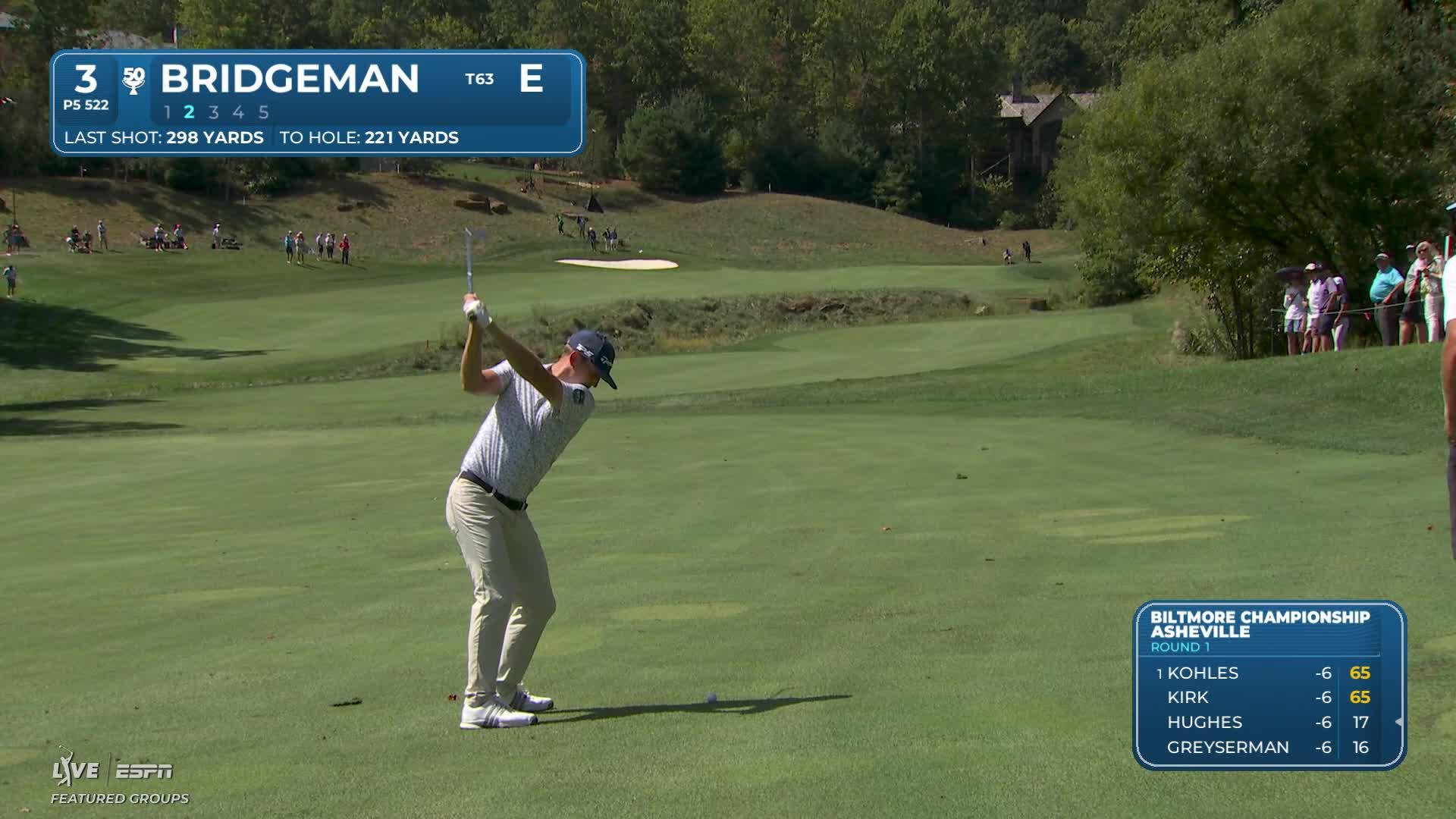 Jacob Bridgeman reaches par-5 No. 3 in two, makes birdie at Biltmore Championship