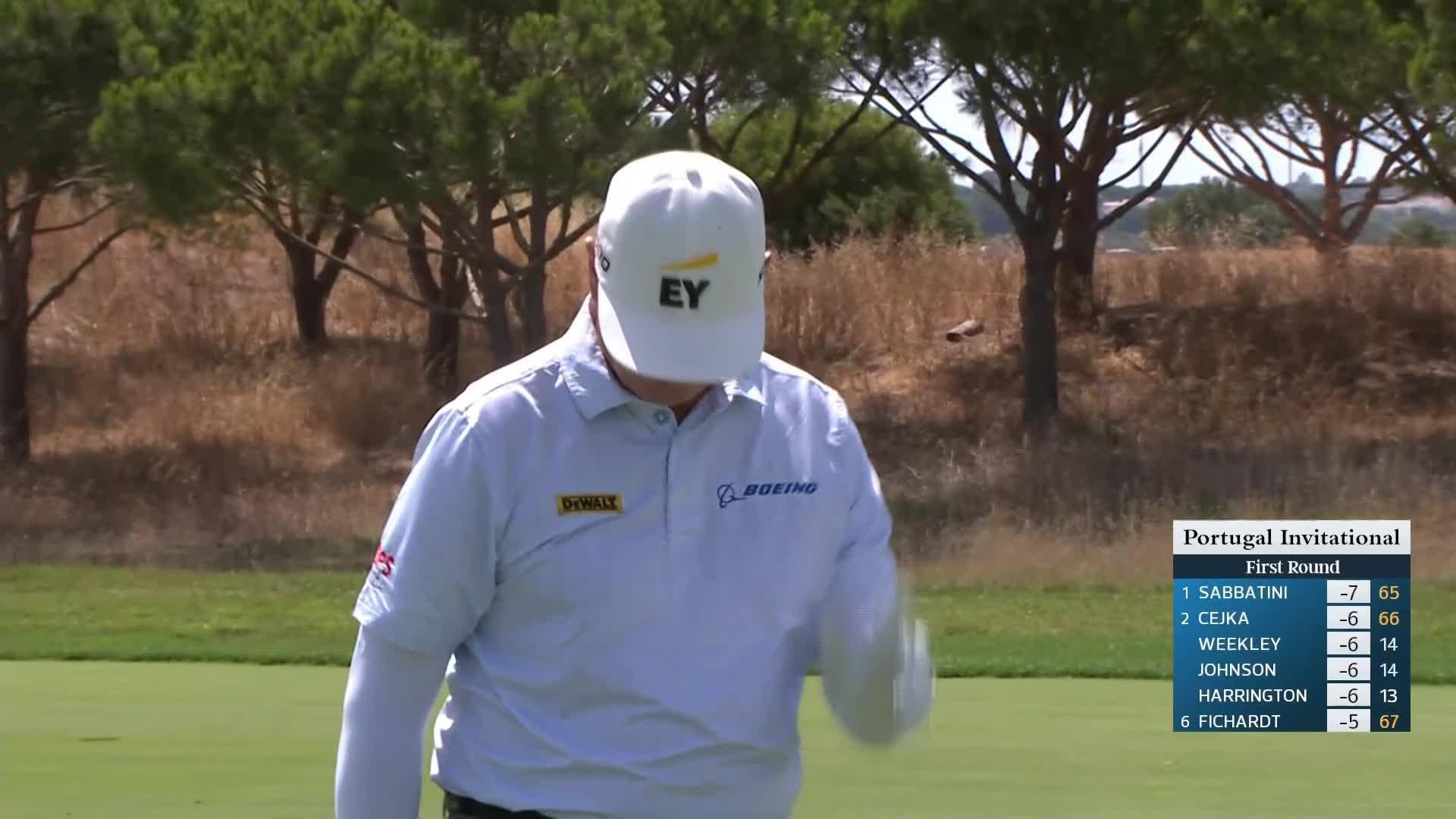 Ernie Els makes birdie on No. 13 at Portugal Invitational