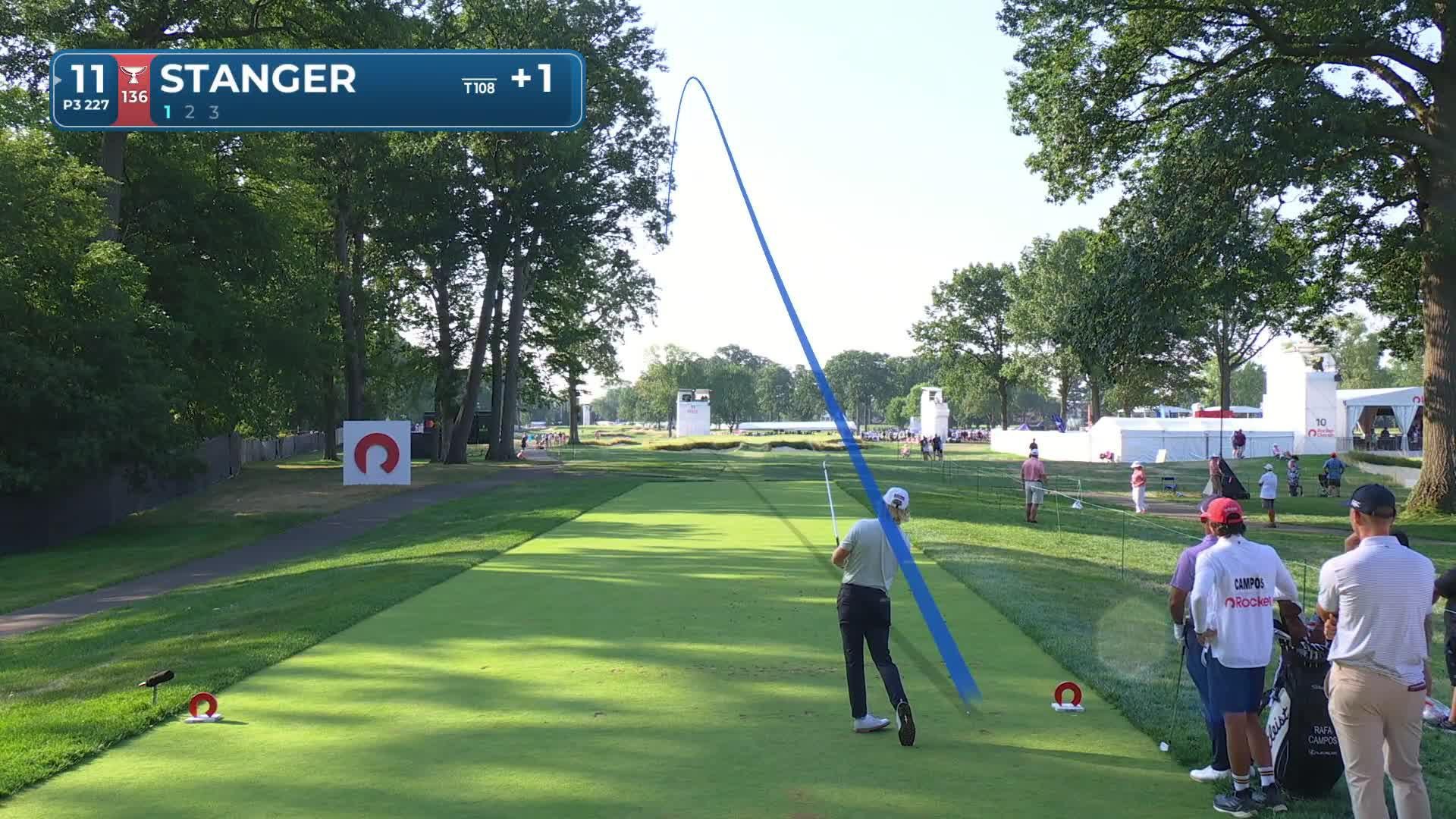 Jimmy Stanger hits tee shot to 11 feet, sets up birdie on No. 11 at Rocket Classic
