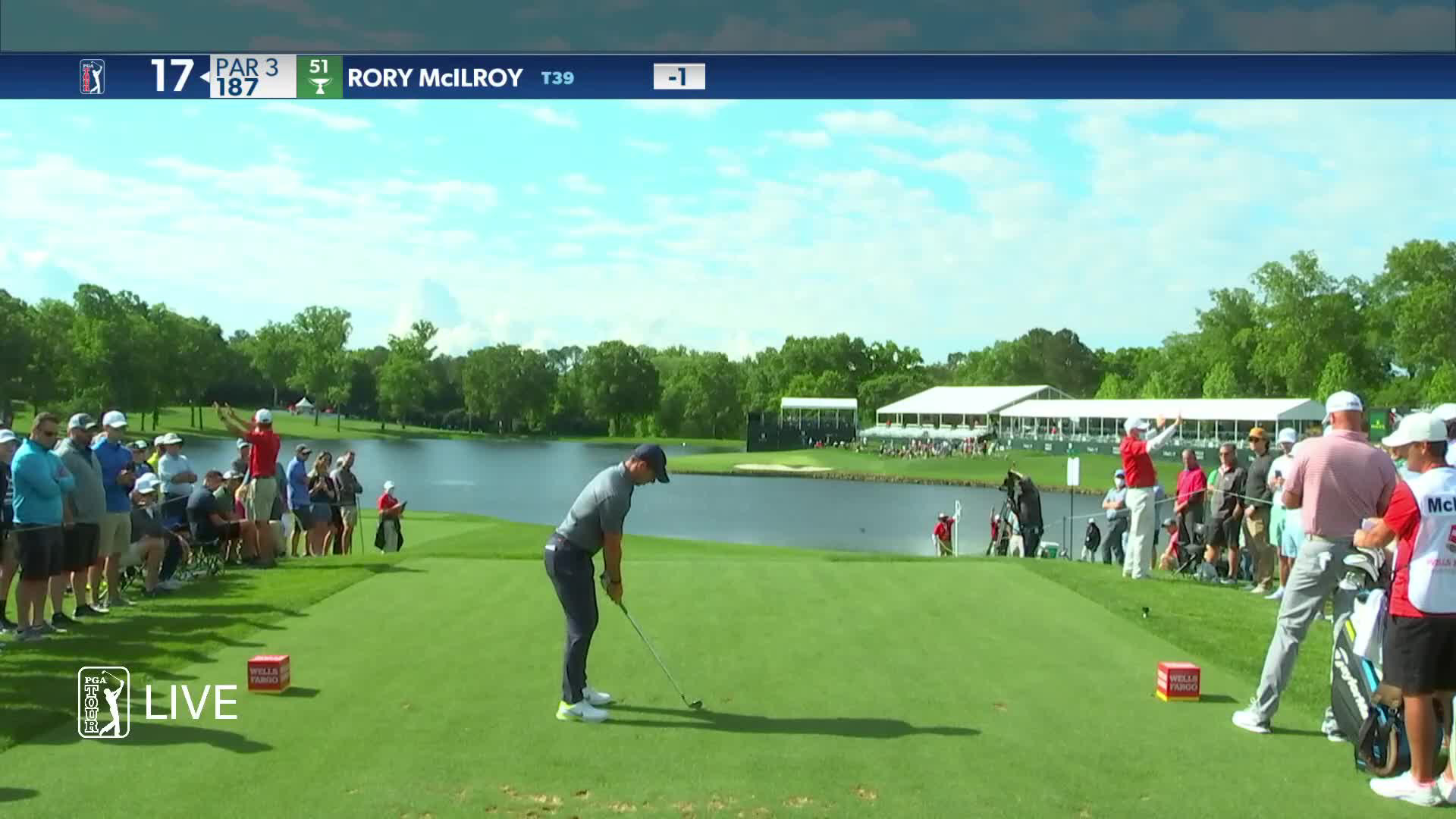 Rory Mcilroy Dials In Tee Shot To Set Up Birdie At Wells Fargo