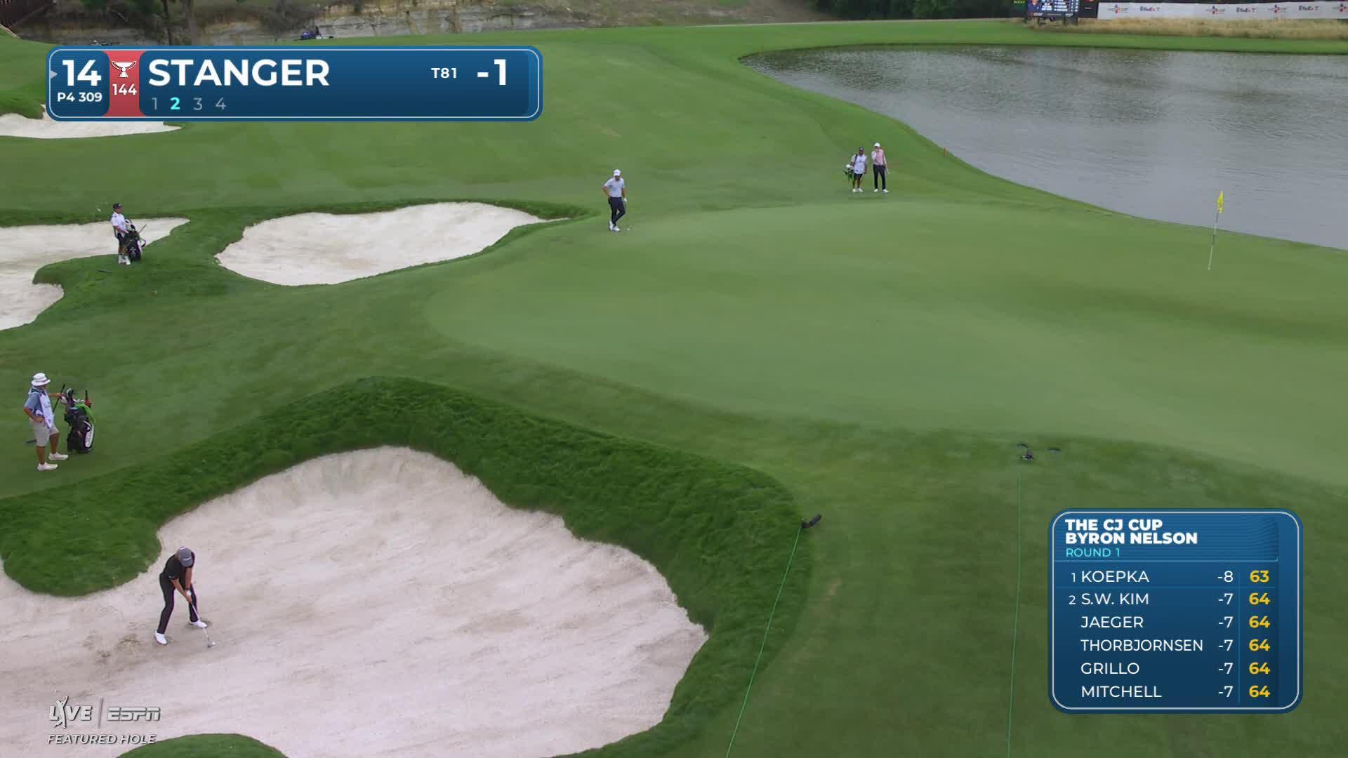 Jimmy Stanger makes birdie on No. 14 at THE CJ CUP