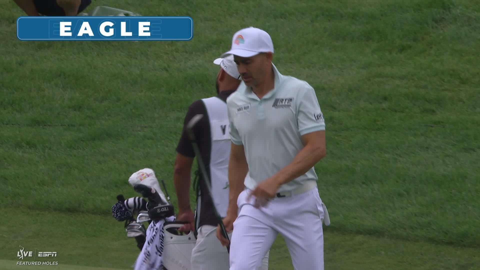 Camilo Villegas holes 47-foot shot for eagle on No. 14 at John Deere