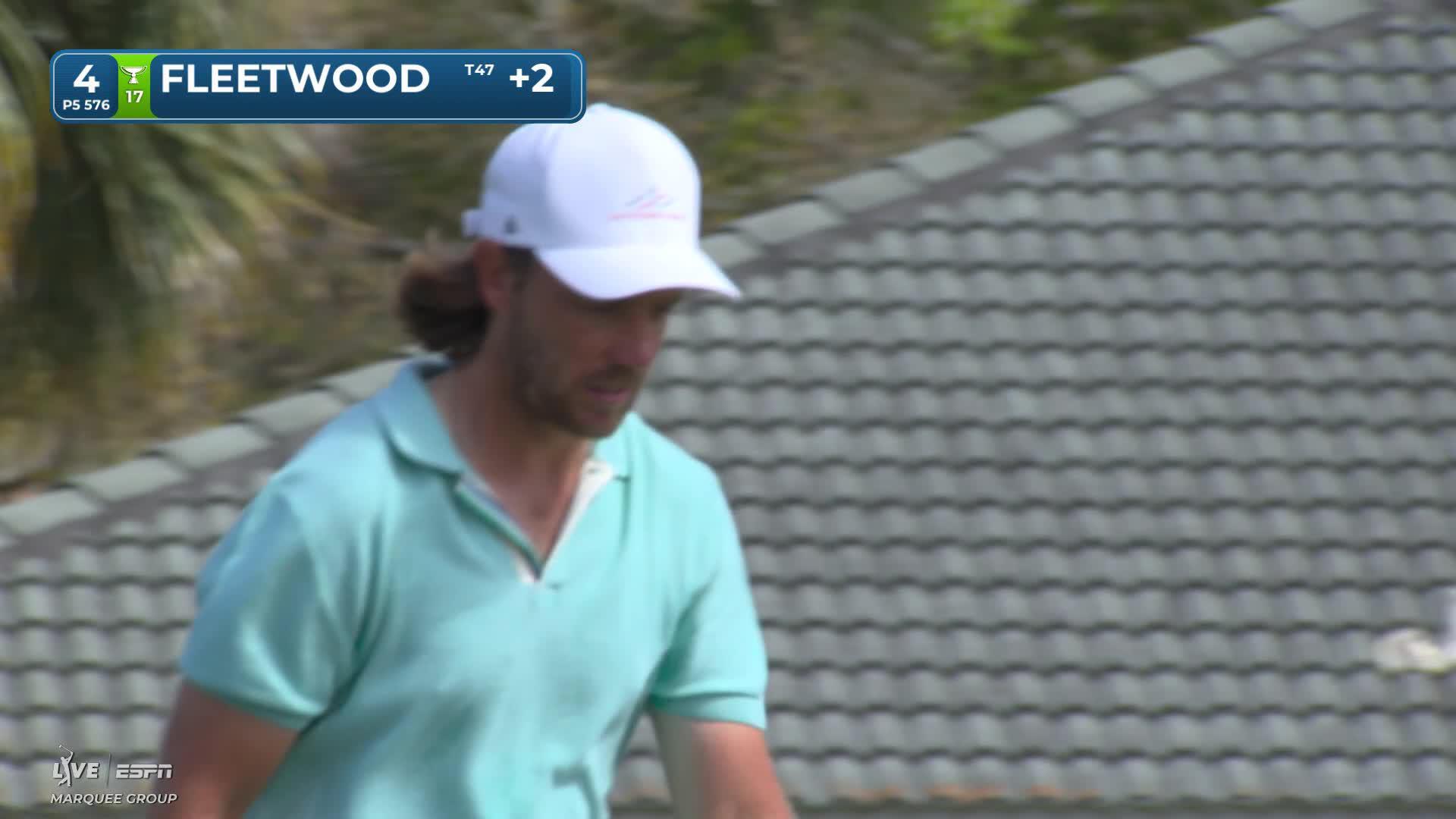 Tommy Fleetwood sinks 7-foot birdie putt on No. 4 at Arnold Palmer