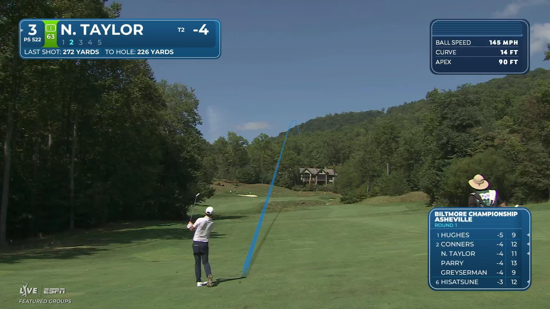 Nick Taylor reaches par-5 No. 3 in two, makes birdie at Biltmore Championship