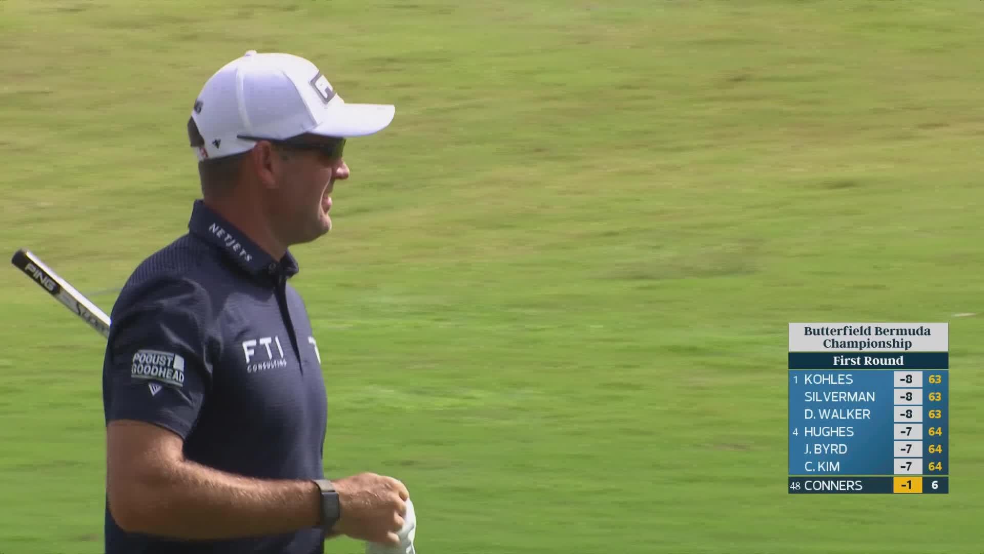 Corey Conners reaches par-5 No. 7 in two, makes birdie at Butterfield Bermuda