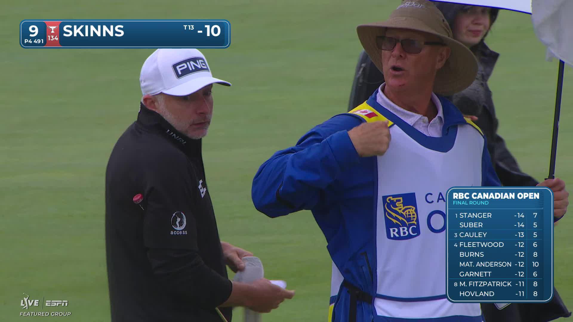 David Skinns gets up-and-down from 193 yards for birdie on No. 9 at RBC Canadian