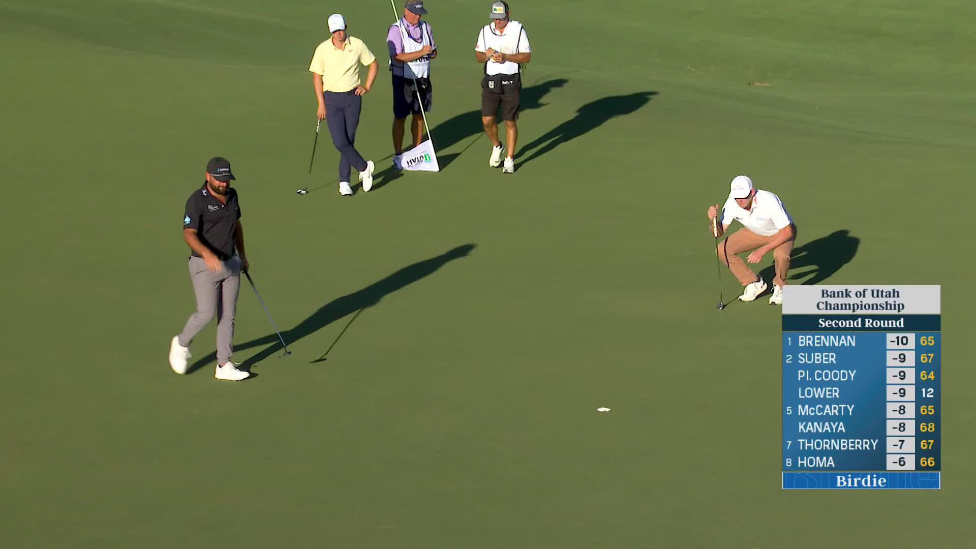 Stephan Jaeger sinks 15-foot birdie putt on No. 10 at Bank of Utah