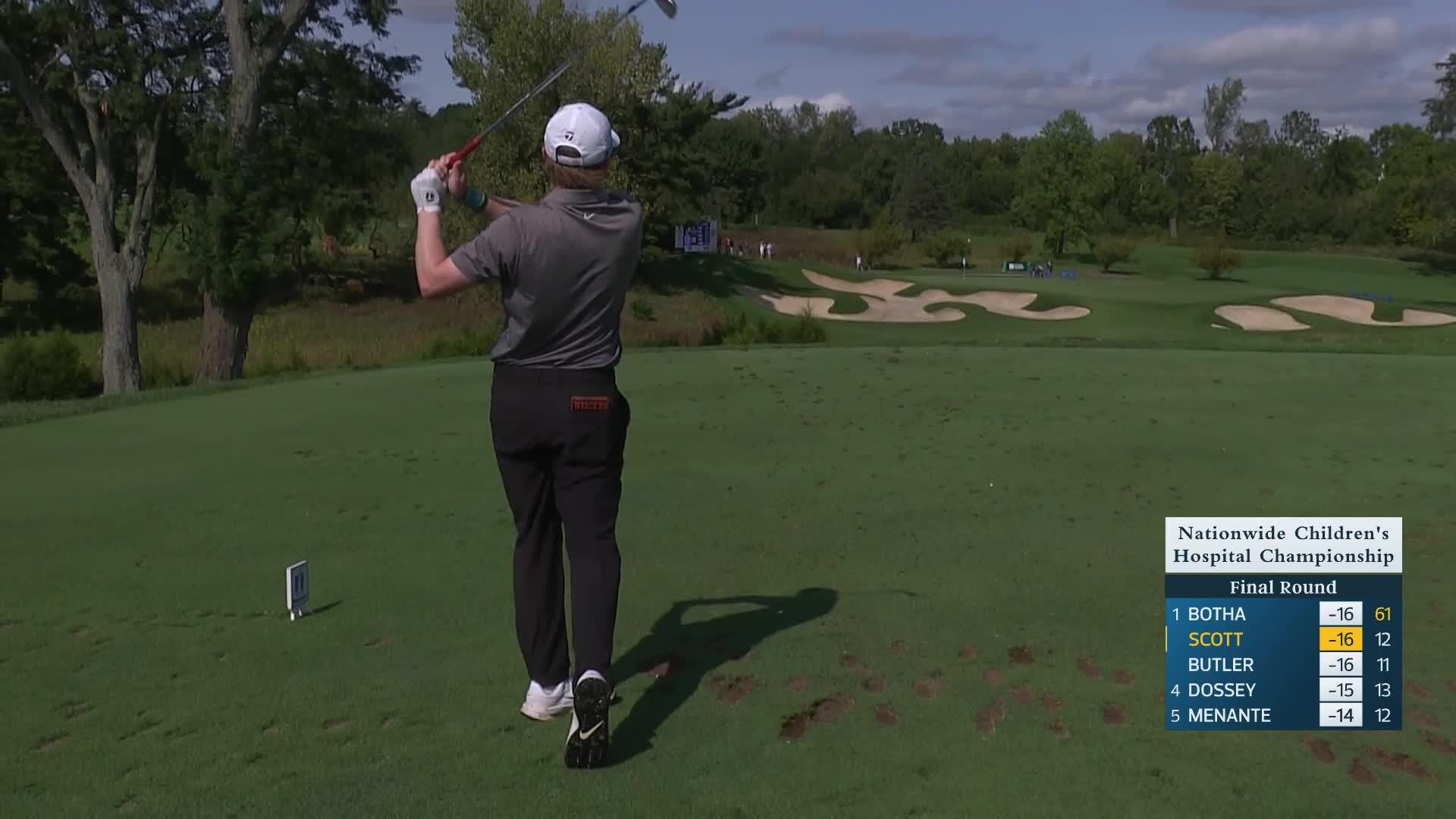 Sandy Scott makes birdie on No. 13 at Nationwide Children's