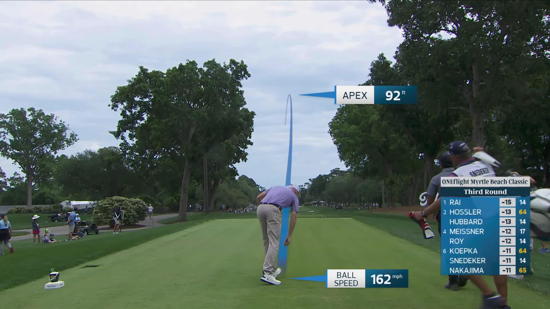 Brandt Snedeker sinks 23-foot eagle putt on No. 15 at ONEflight Myrtle