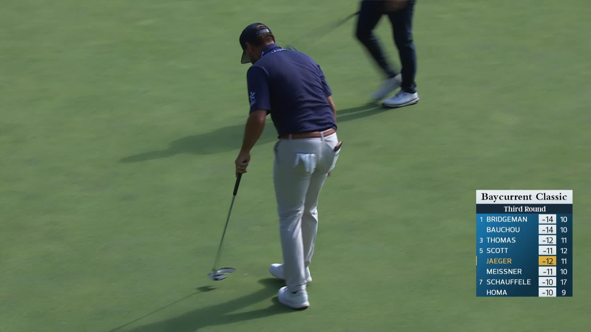 Stephan Jaeger makes birdie on No. 11 at Baycurrent