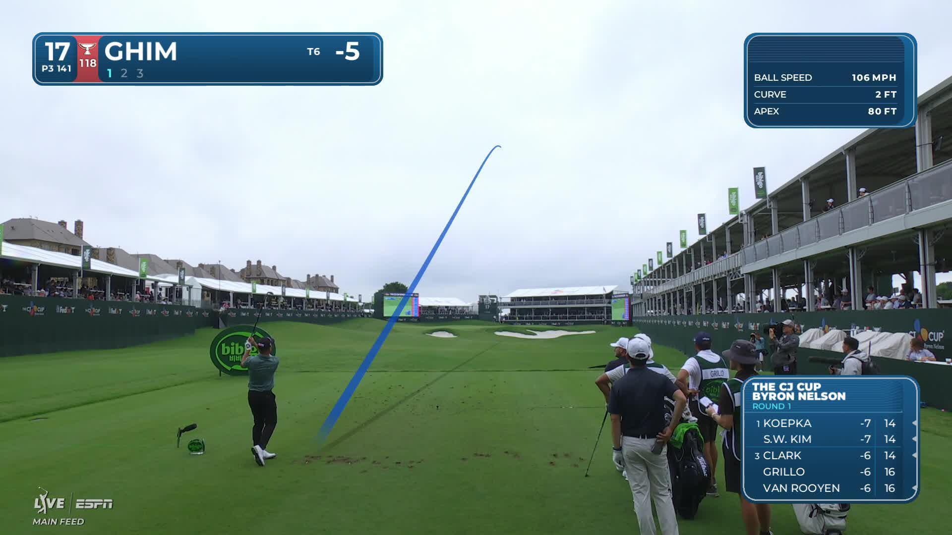 Doug Ghim makes birdie on No. 17 at THE CJ CUP