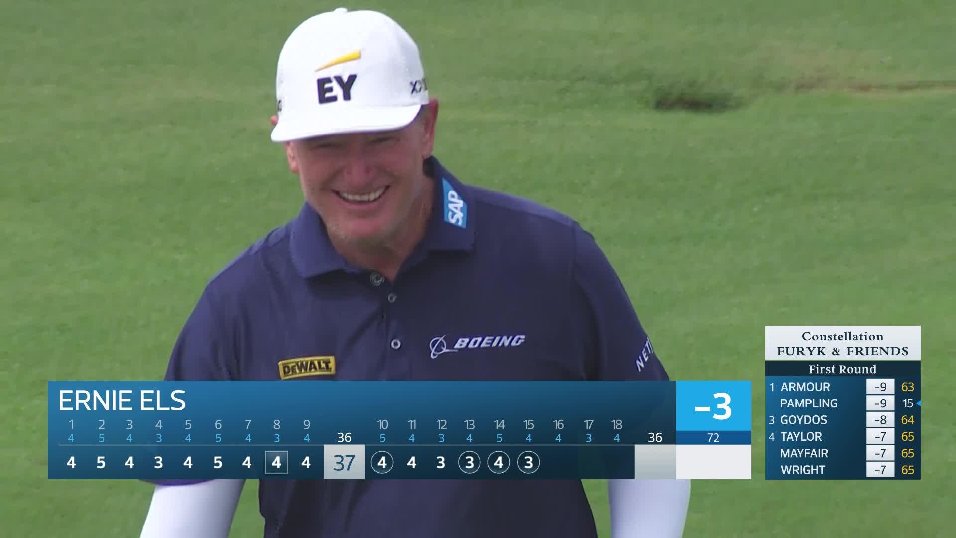 Ernie Els makes birdie on No. 15 at Constellation FURYK & FRIENDS