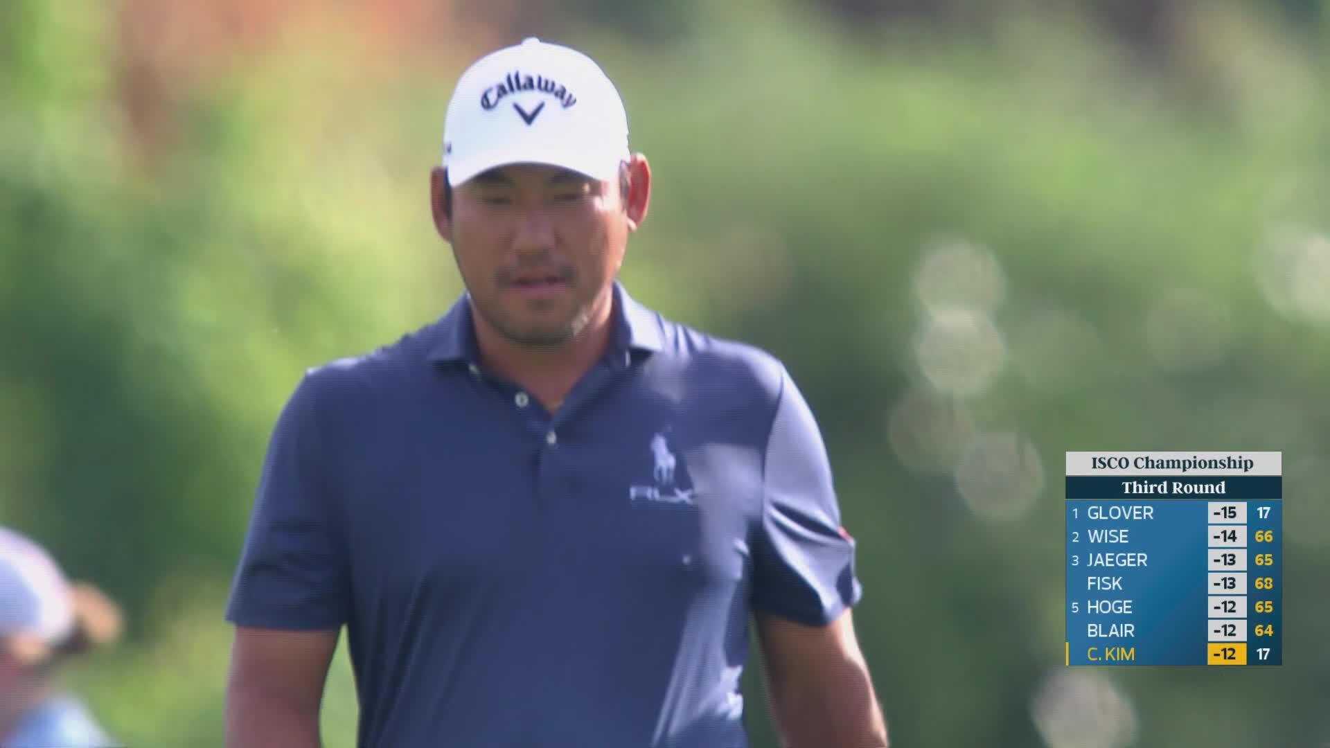 Chan Kim gets up-and-down from 145 yards for birdie on No. 18 at ISCO Championship