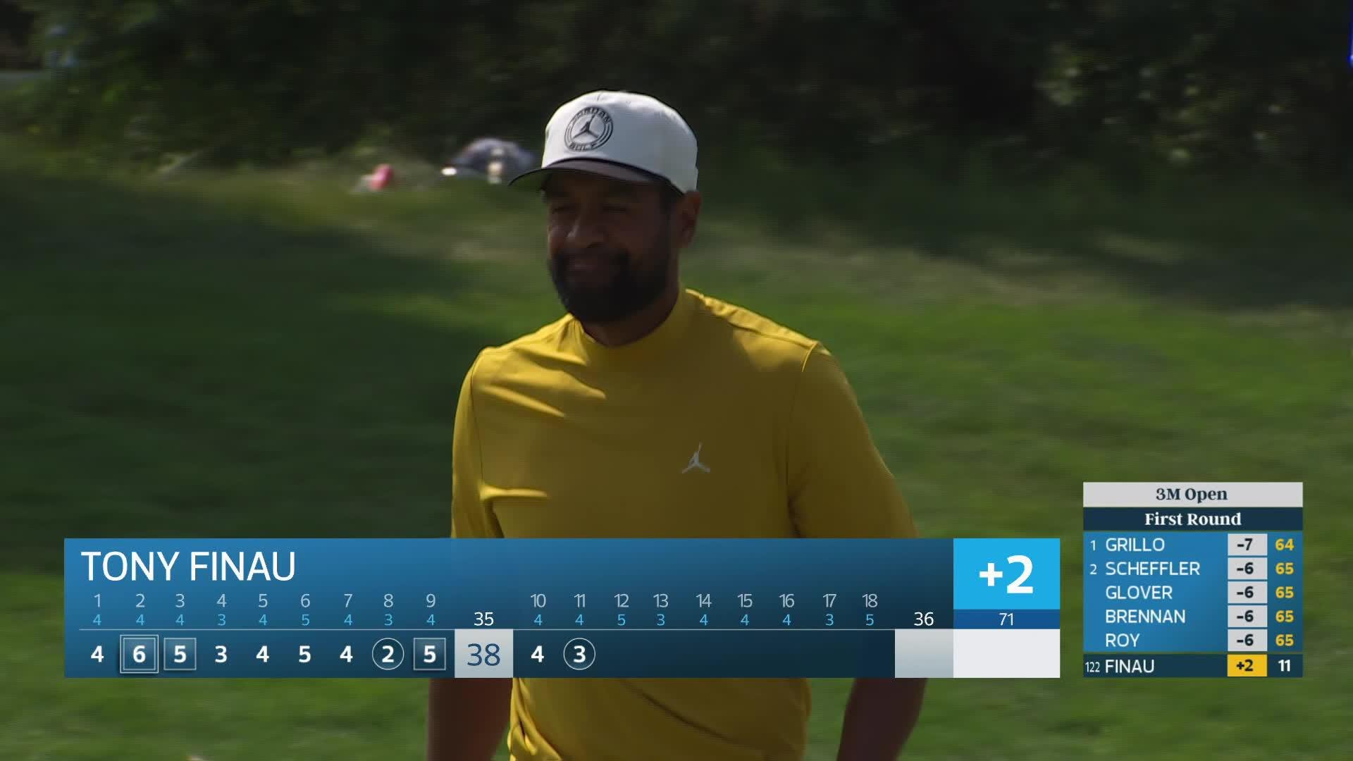 Tony Finau's 137-yard approach sets up birdie on No. 11 at 3M Open