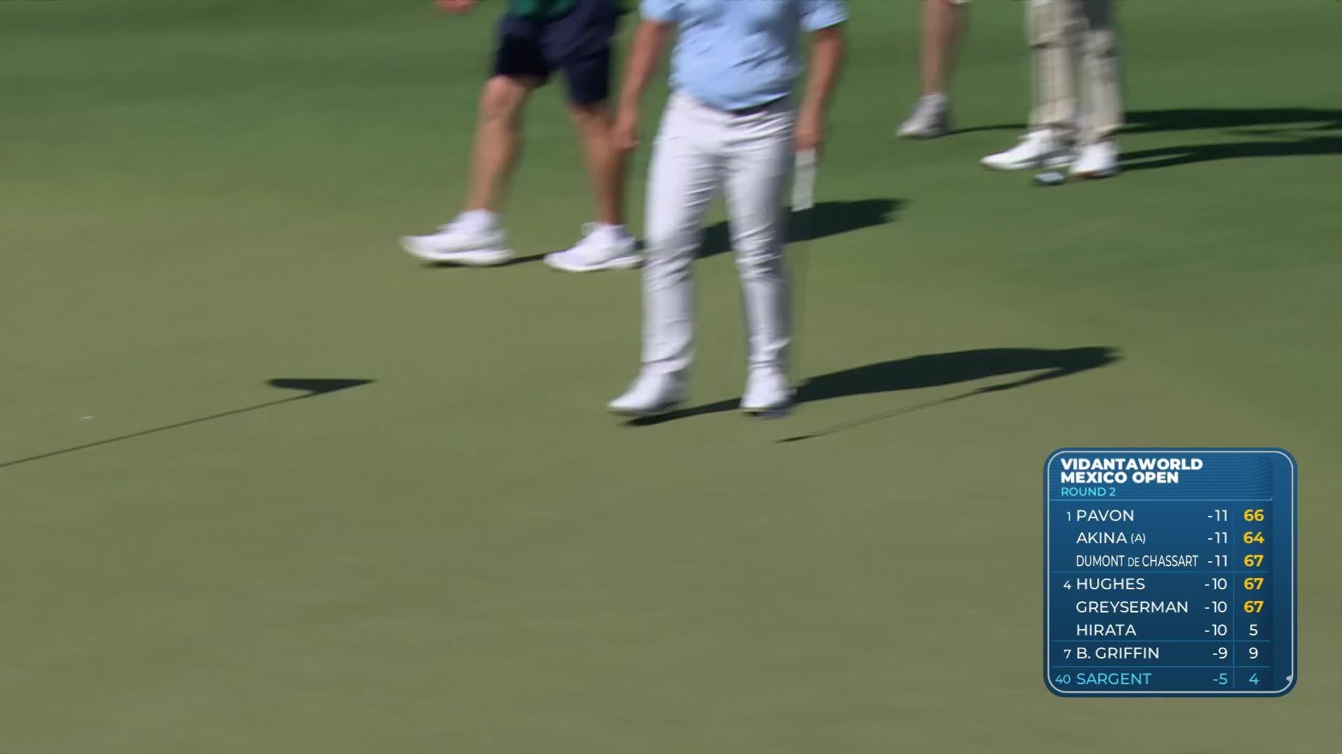 Gordon Sargent makes birdie on No. 13 at Mexico Open