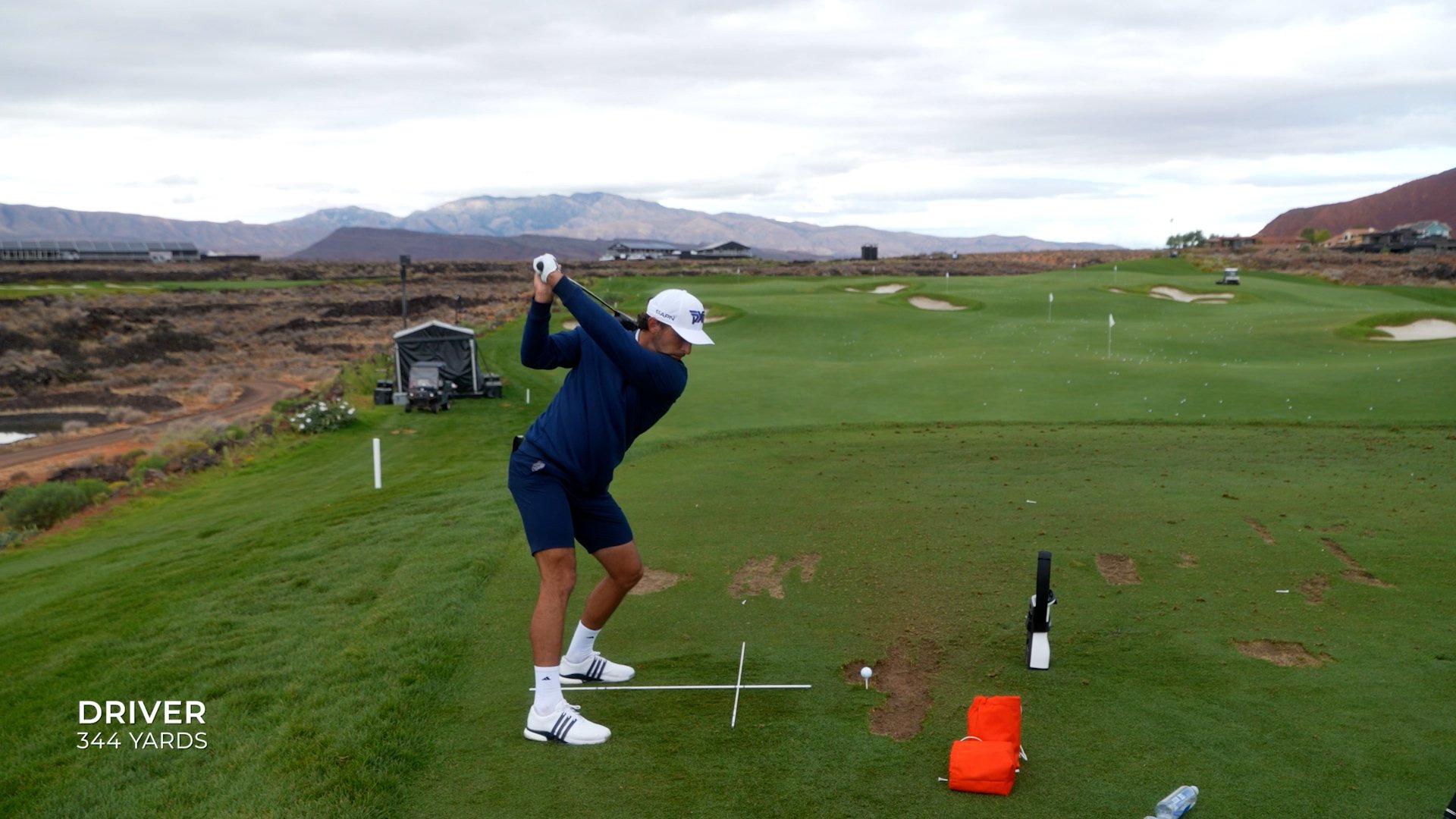 Marco Penge gauges stock yardages at Bank of Utah Championship