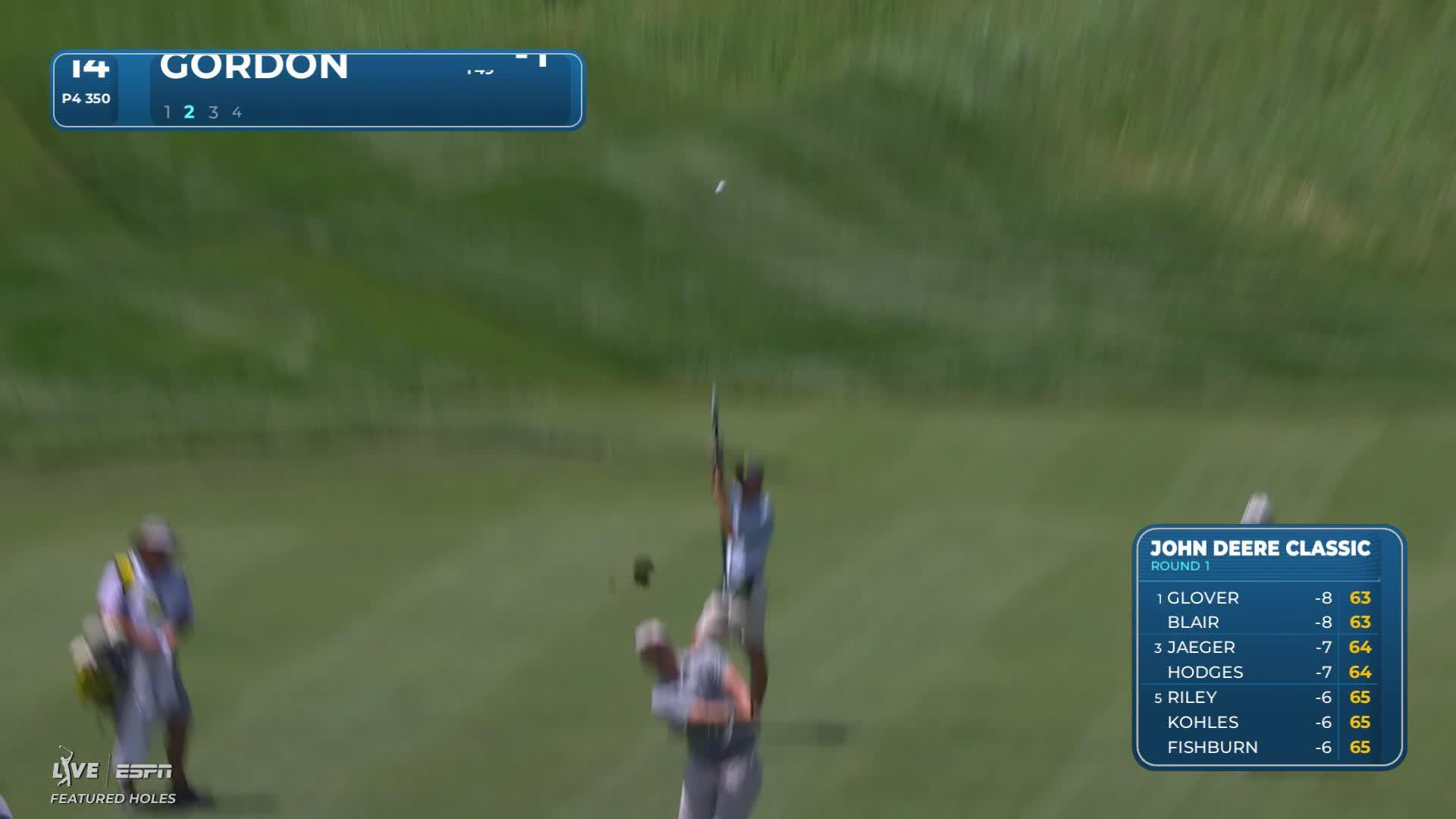 Will Gordon sinks 6-foot birdie putt on No. 14 at John Deere