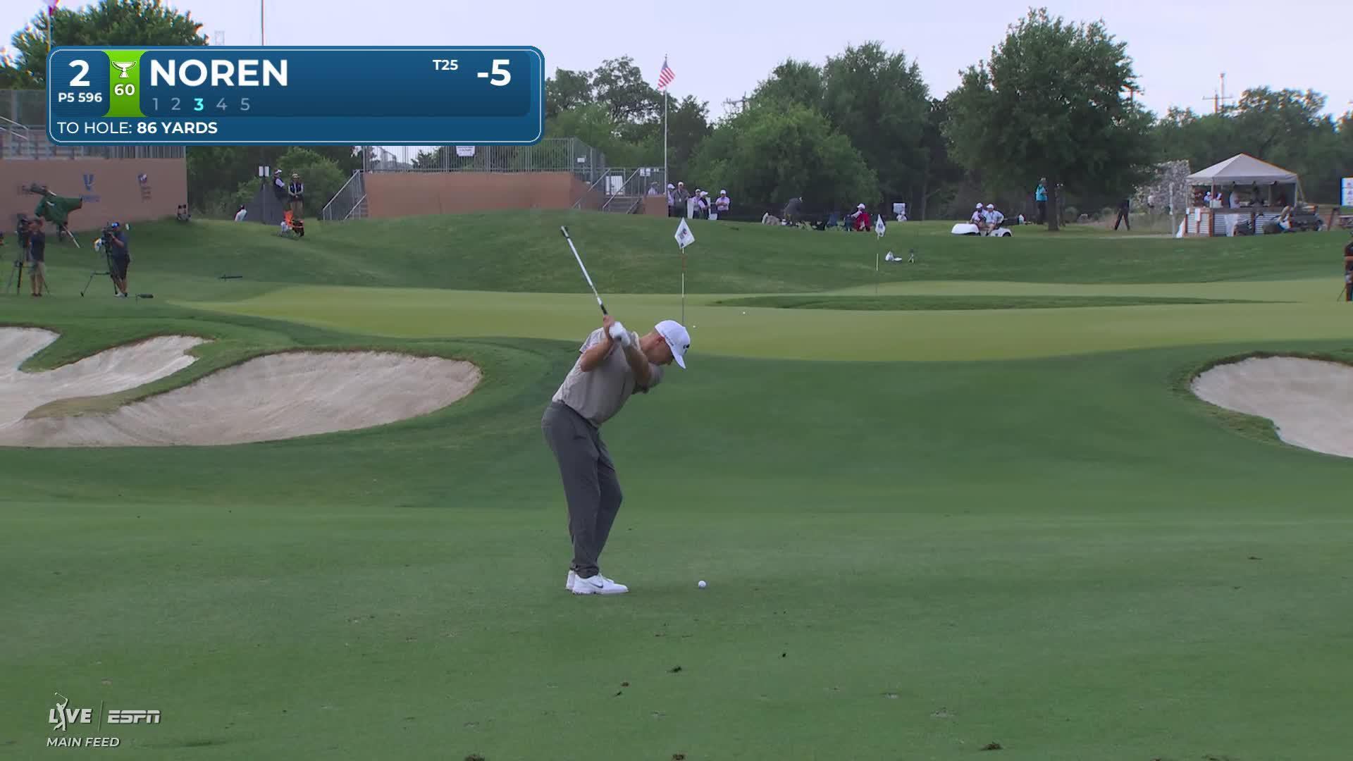 Alex Noren gets up-and-down from 2 feet 7 inches for birdie on No. 2 at Valero
