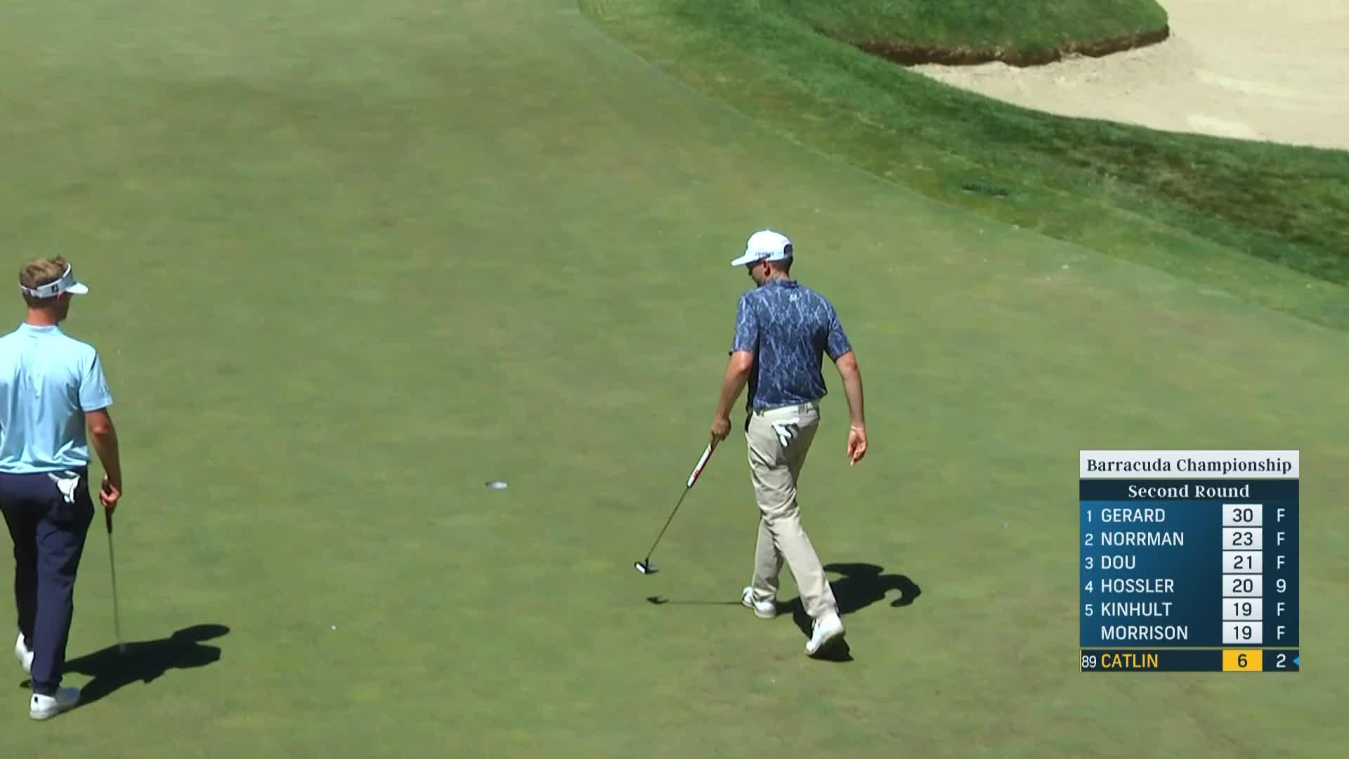 John Catlin curls in eagle putt for five points at Barracuda