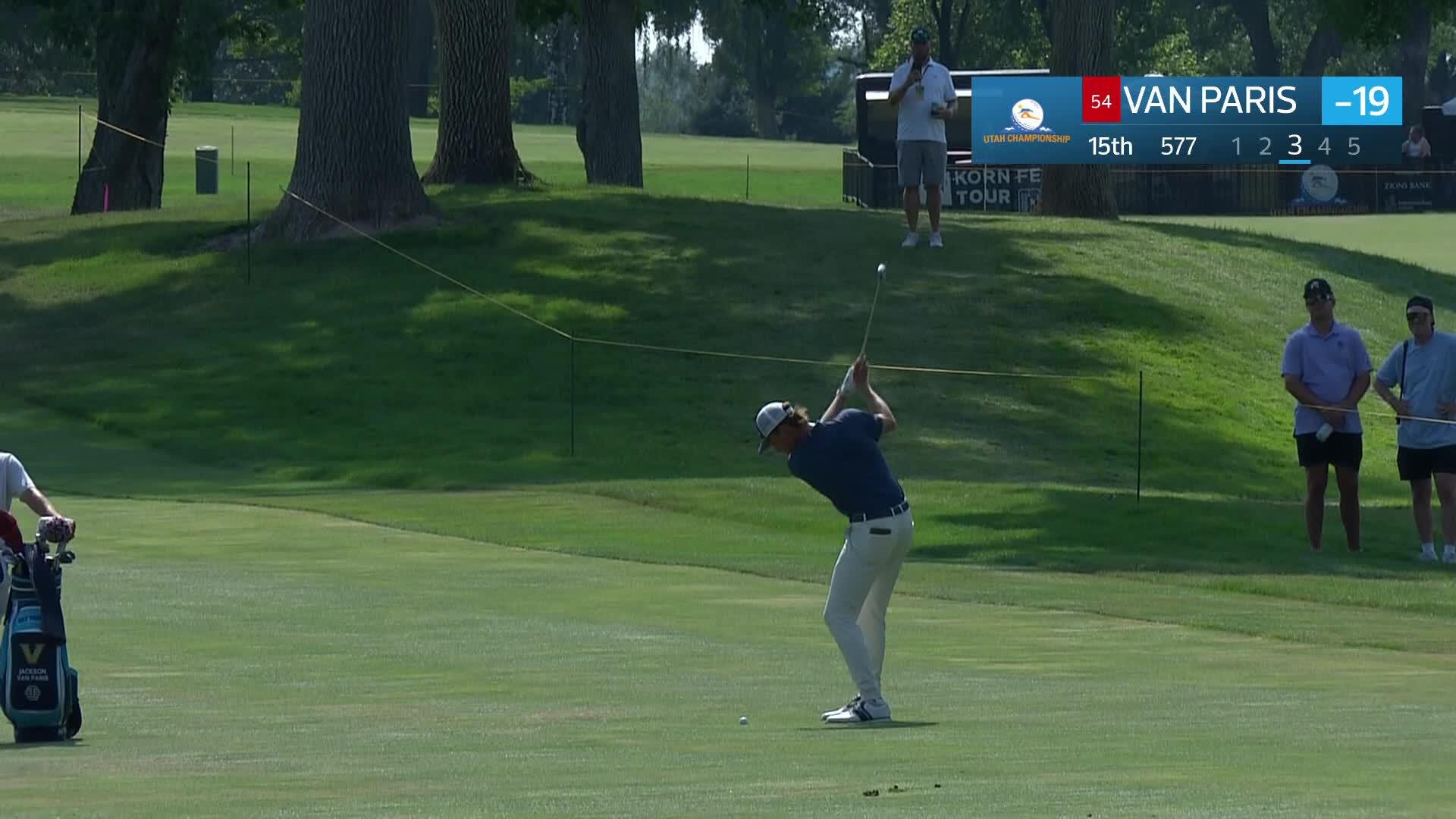 Jackson Van Paris makes birdie on No. 15 at Utah Championship