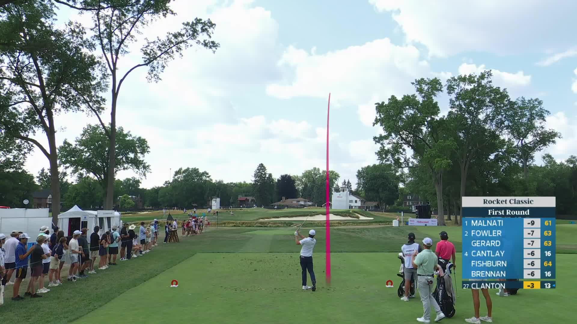 Luke Clanton hits tee shot to 5 feet, sets up birdie on No. 5 at Rocket Classic