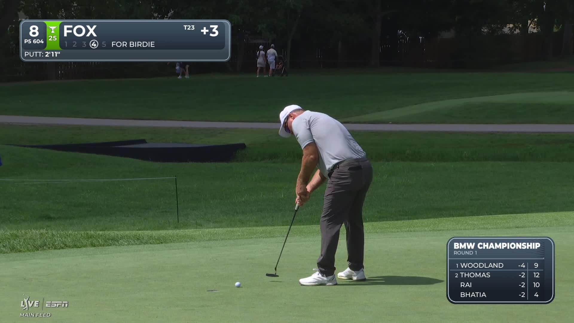 Ryan Fox reaches par-5 No. 8 in two, makes birdie at BMW Championship