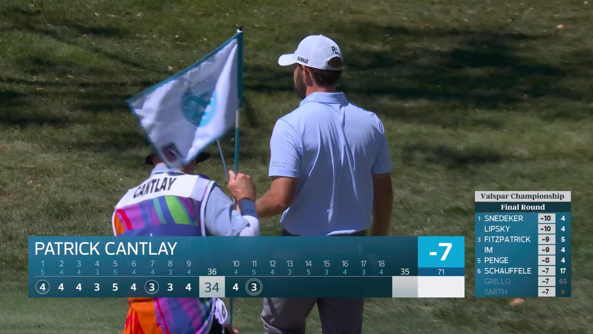 Patrick Cantlay sinks 8-foot eagle putt on No. 11 at Valspar