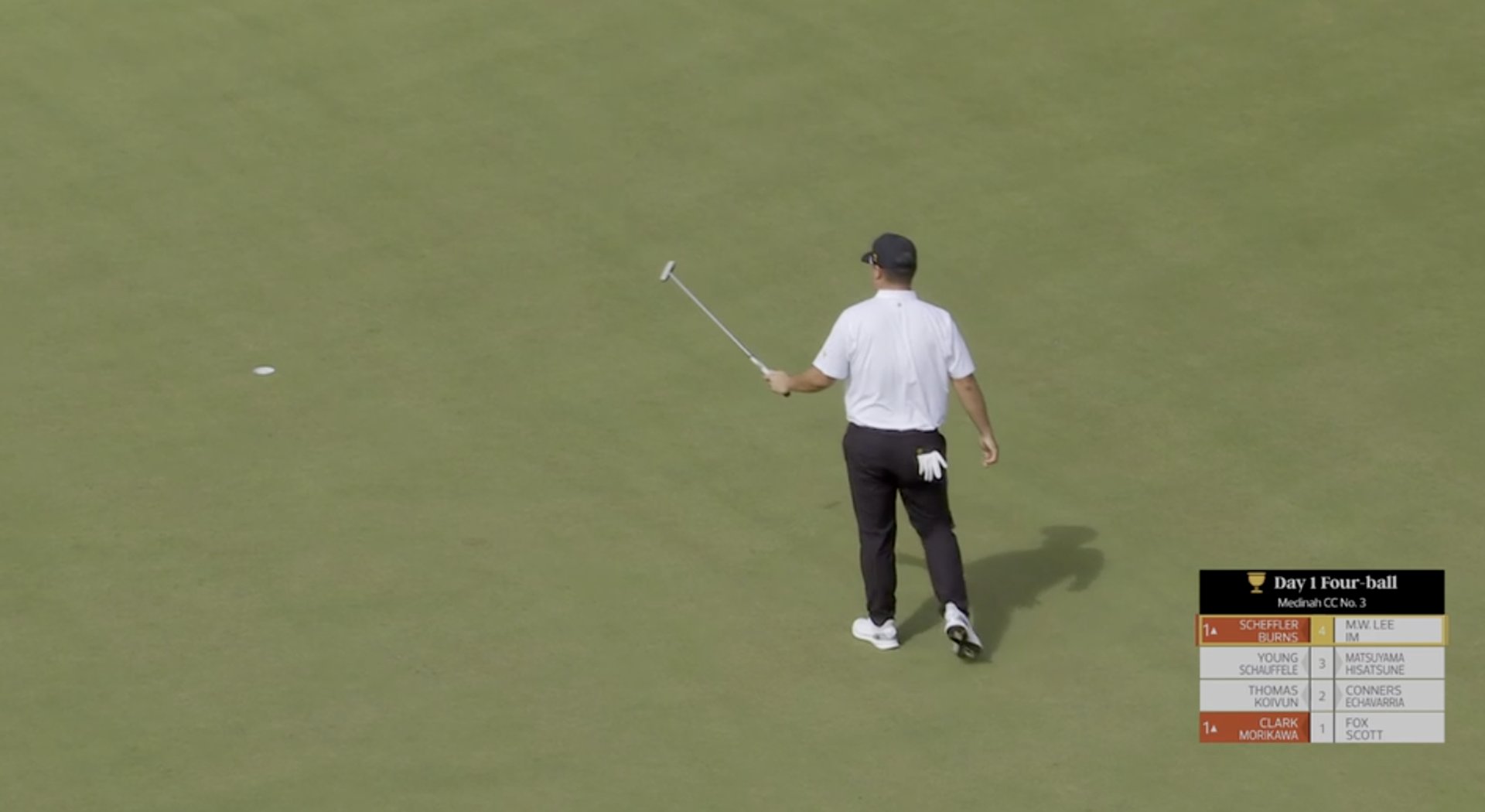 Sungjae Im makes birdie on No. 5 at the 2026 Presidents Cup