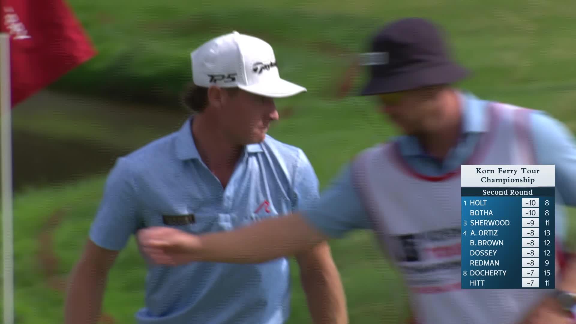 Drew Nesbitt makes birdie on No. 9 at Korn Ferry Tour Champ