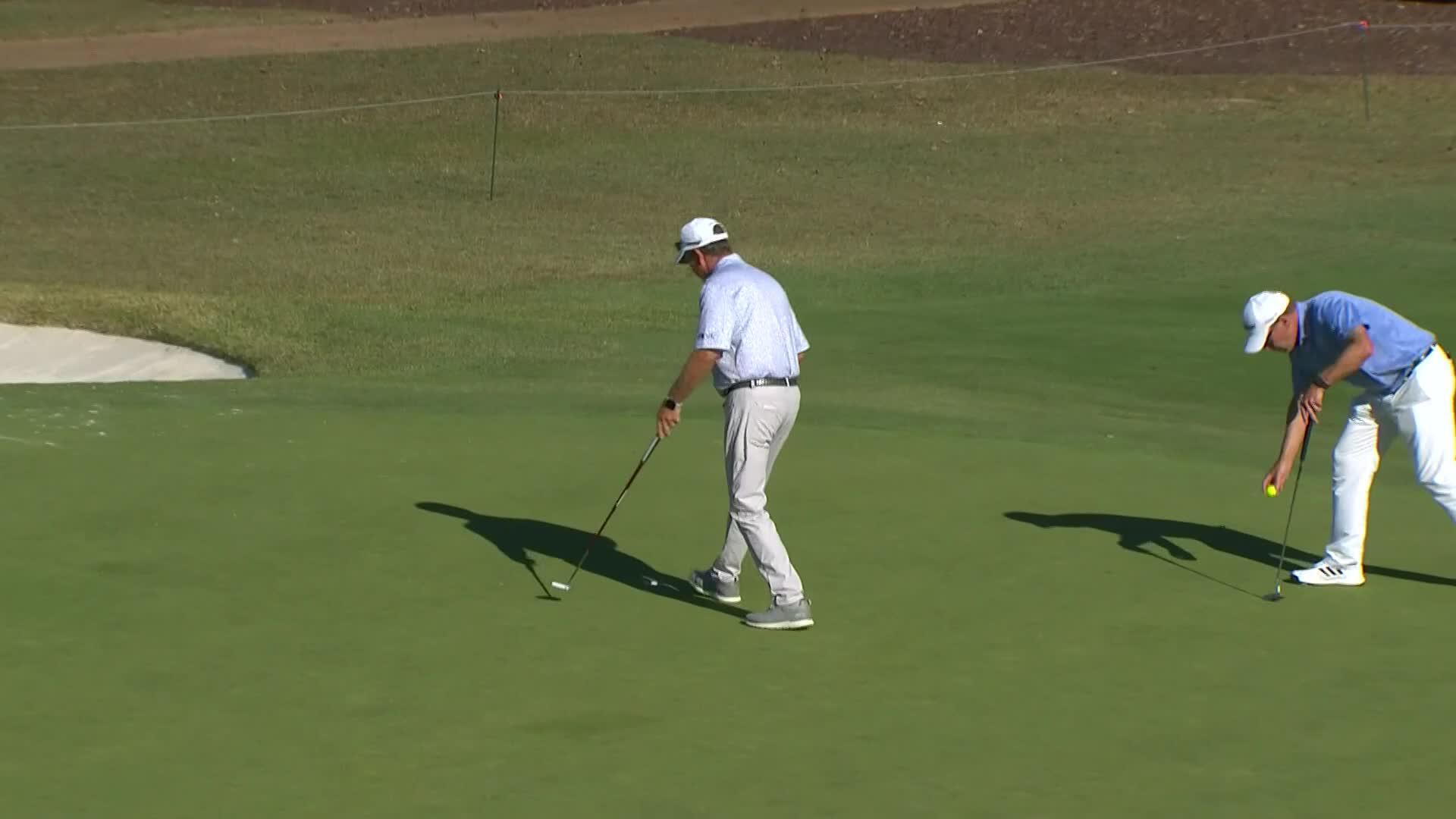 Glen Day lands approach to set up birdie at Dominion