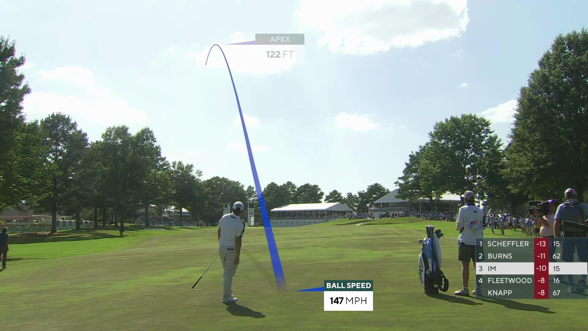 Sungjae Im taps in 2-foot putt for birdie on No. 16 at FedEx St. Jude