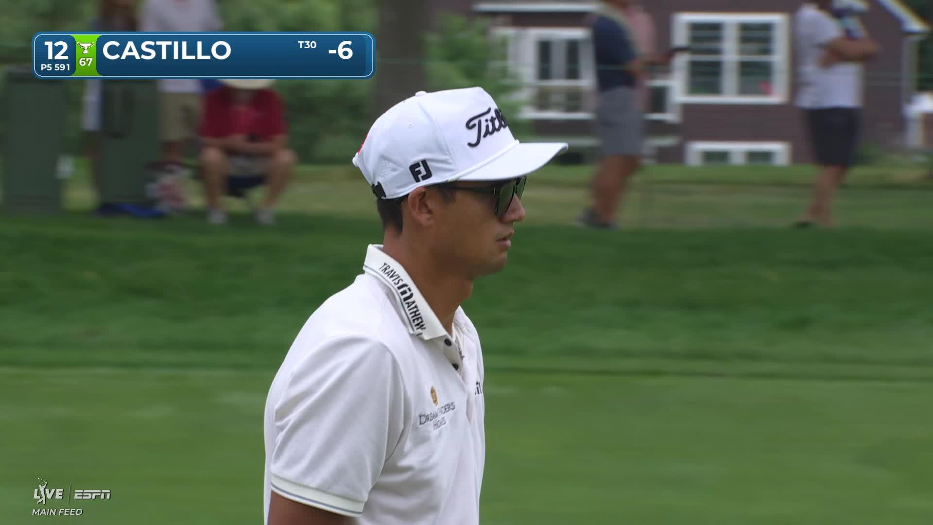 Ricky Castillo drains 18-foot eagle putt on No. 12 at 3M Open