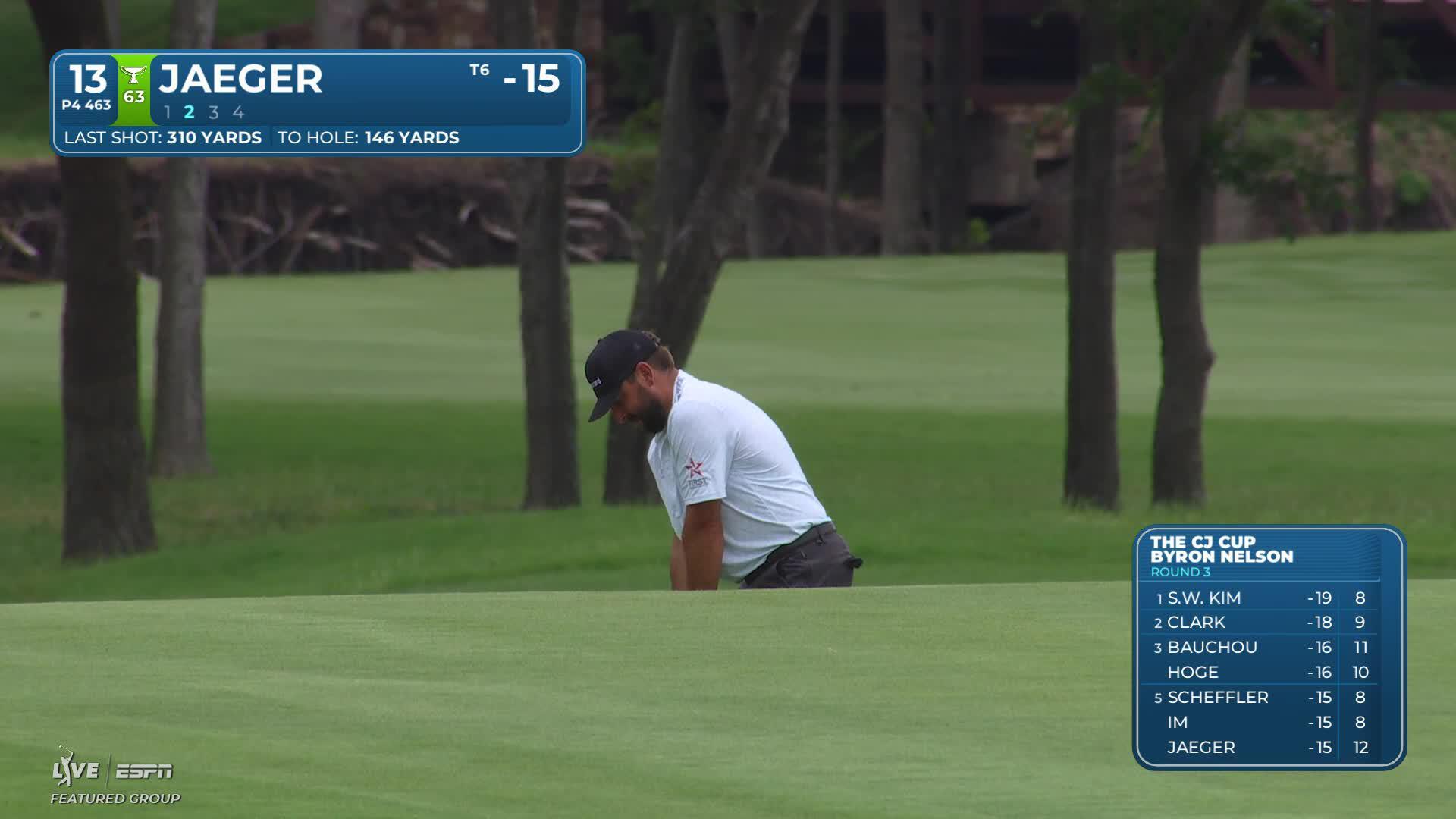 Stephan Jaeger's 145-yard approach sets up birdie on No. 13 at THE CJ CUP
