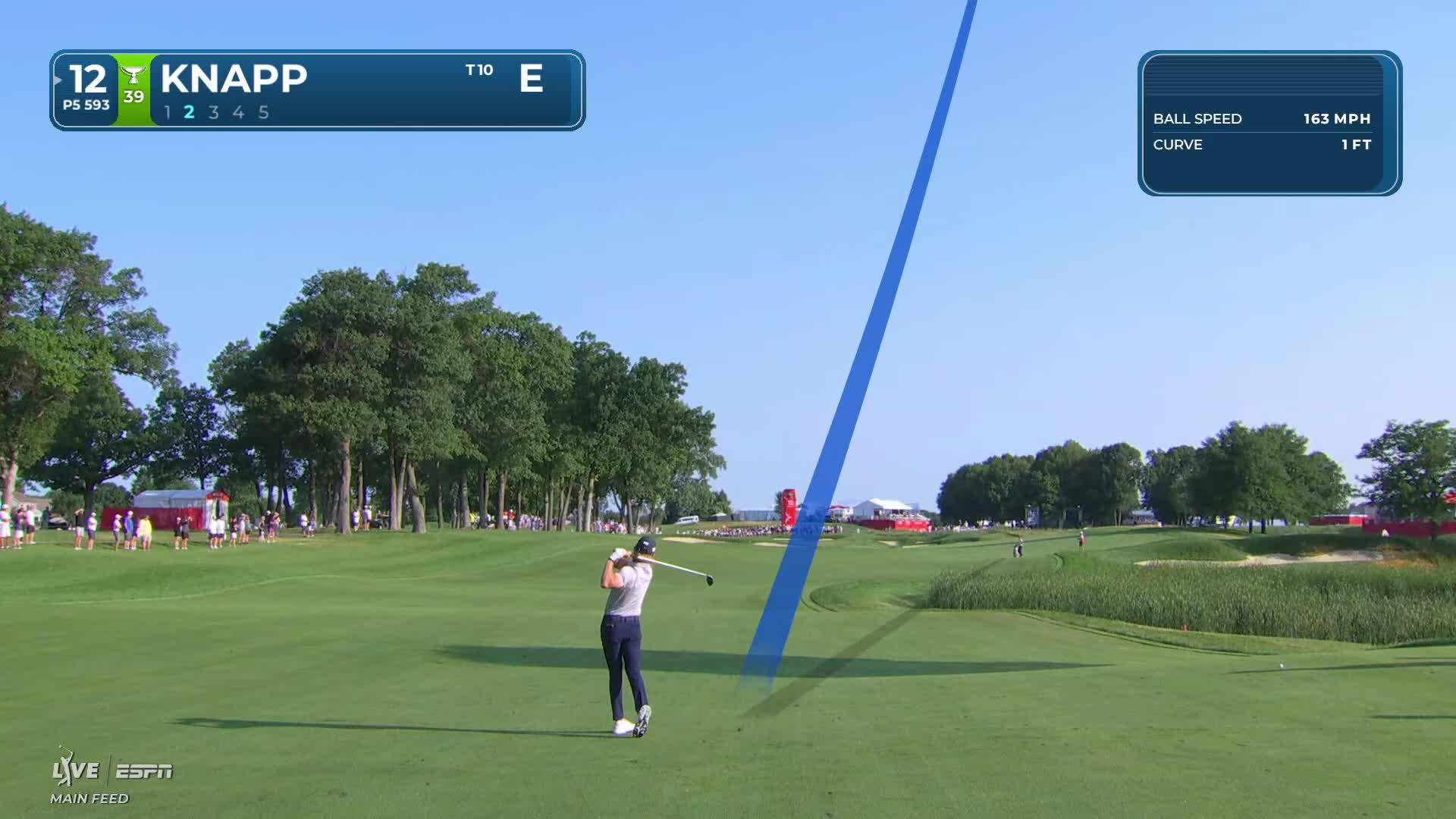 Jake Knapp drains 5-foot putt for birdie on No. 12 at 3M Open