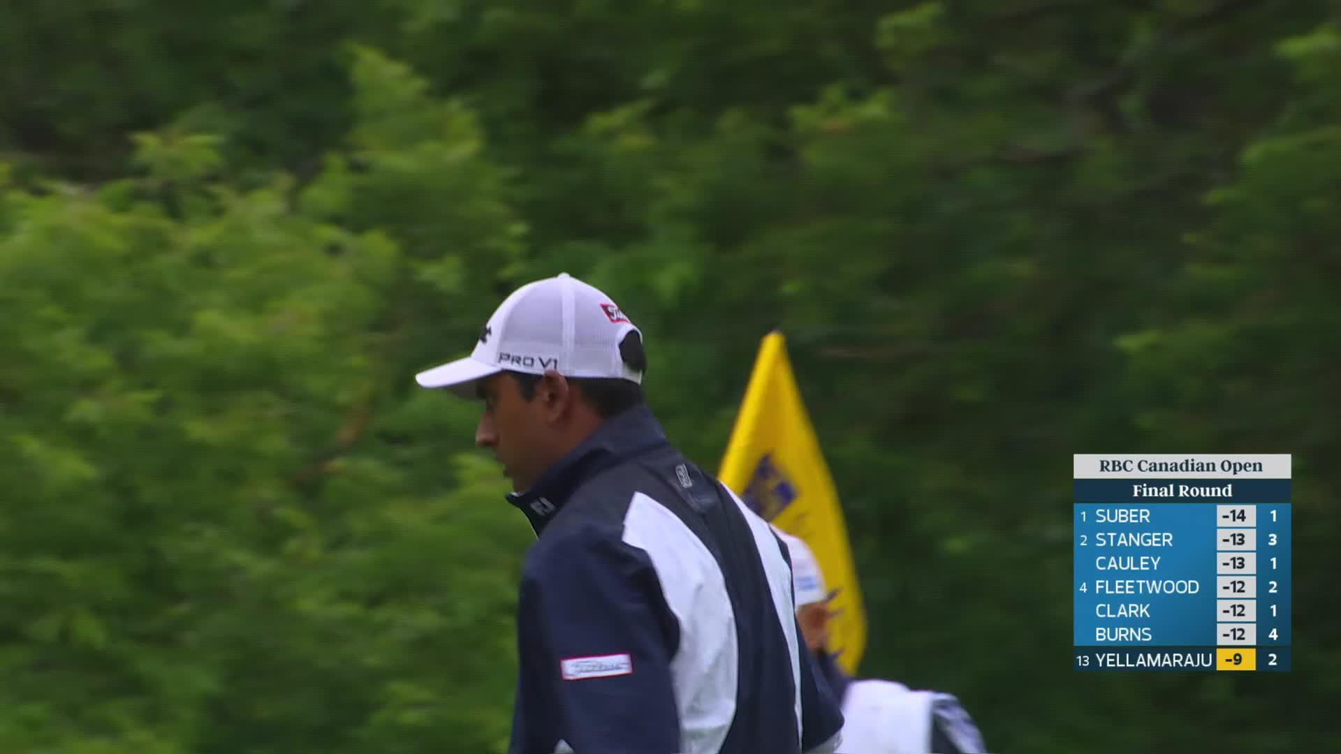 Sudarshan Yellamaraju drains 9-foot putt for birdie on No. 3 at RBC Canadian