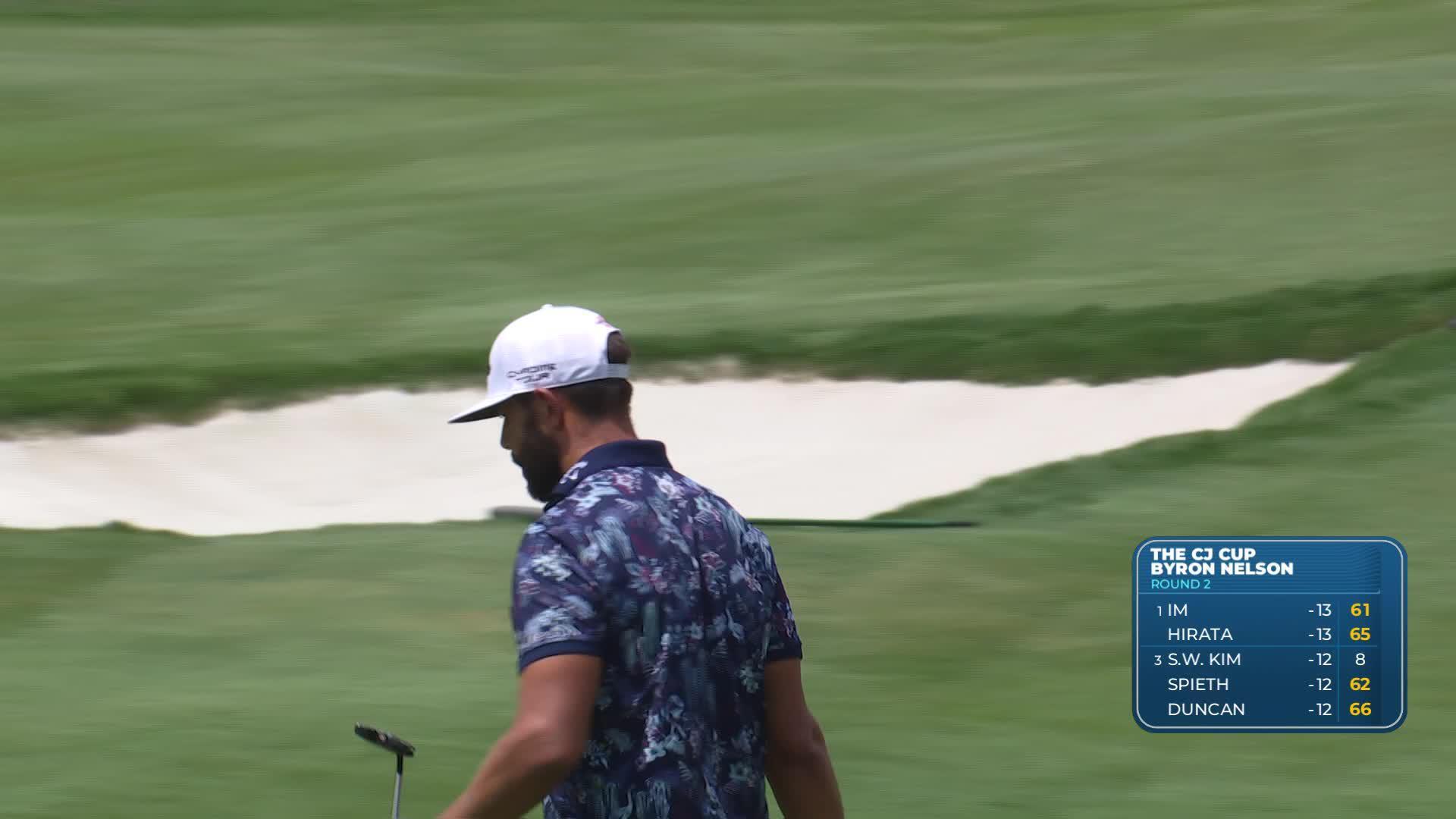 Erik van Rooyen sinks 8-foot birdie putt on No. 9 at THE CJ CUP