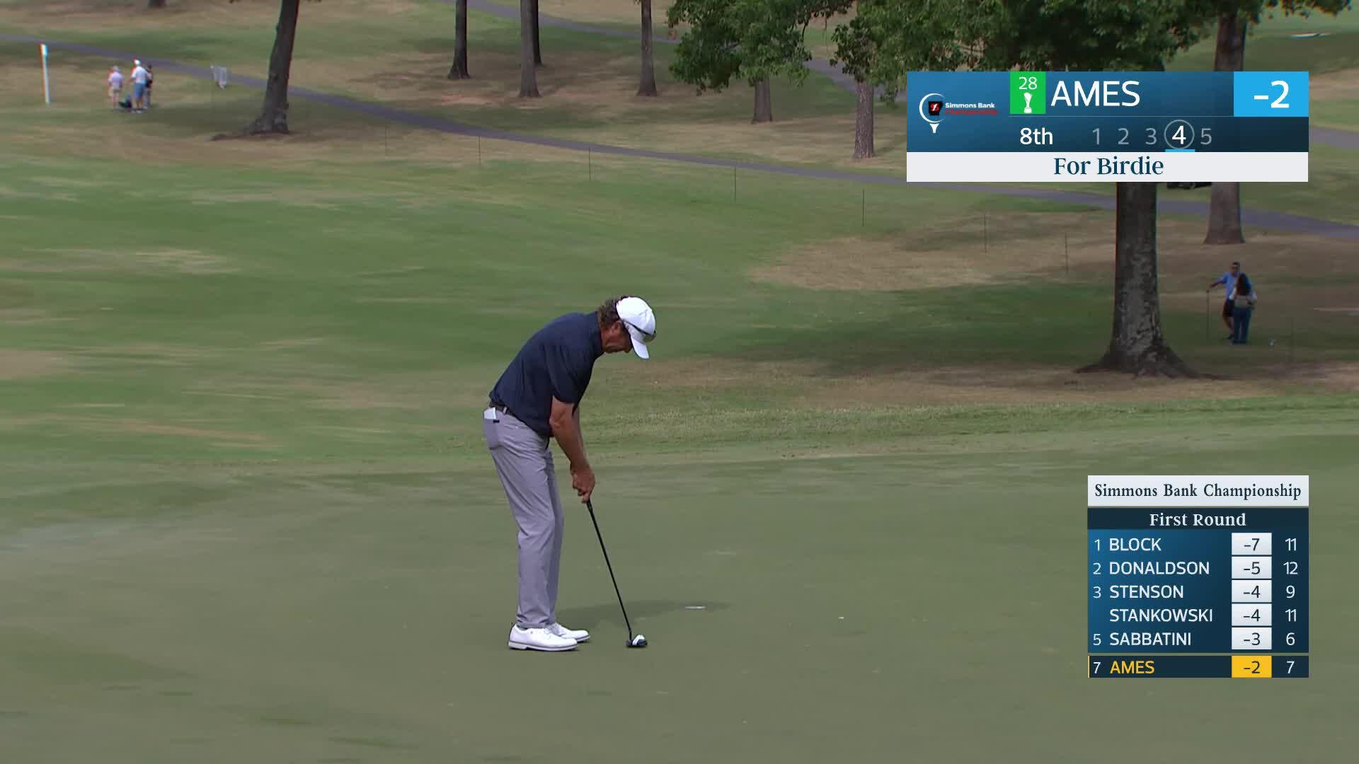 Stephen Ames makes birdie on No. 8 at Simmons Bank Championship