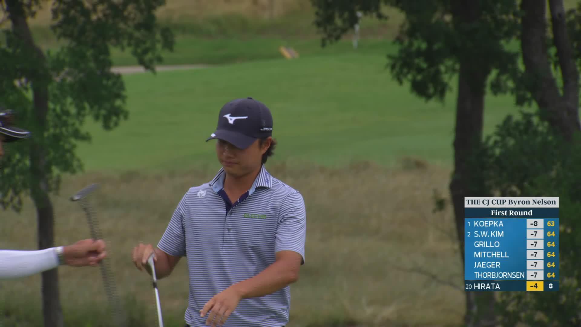 Kensei Hirata makes birdie on No. 9 at THE CJ CUP