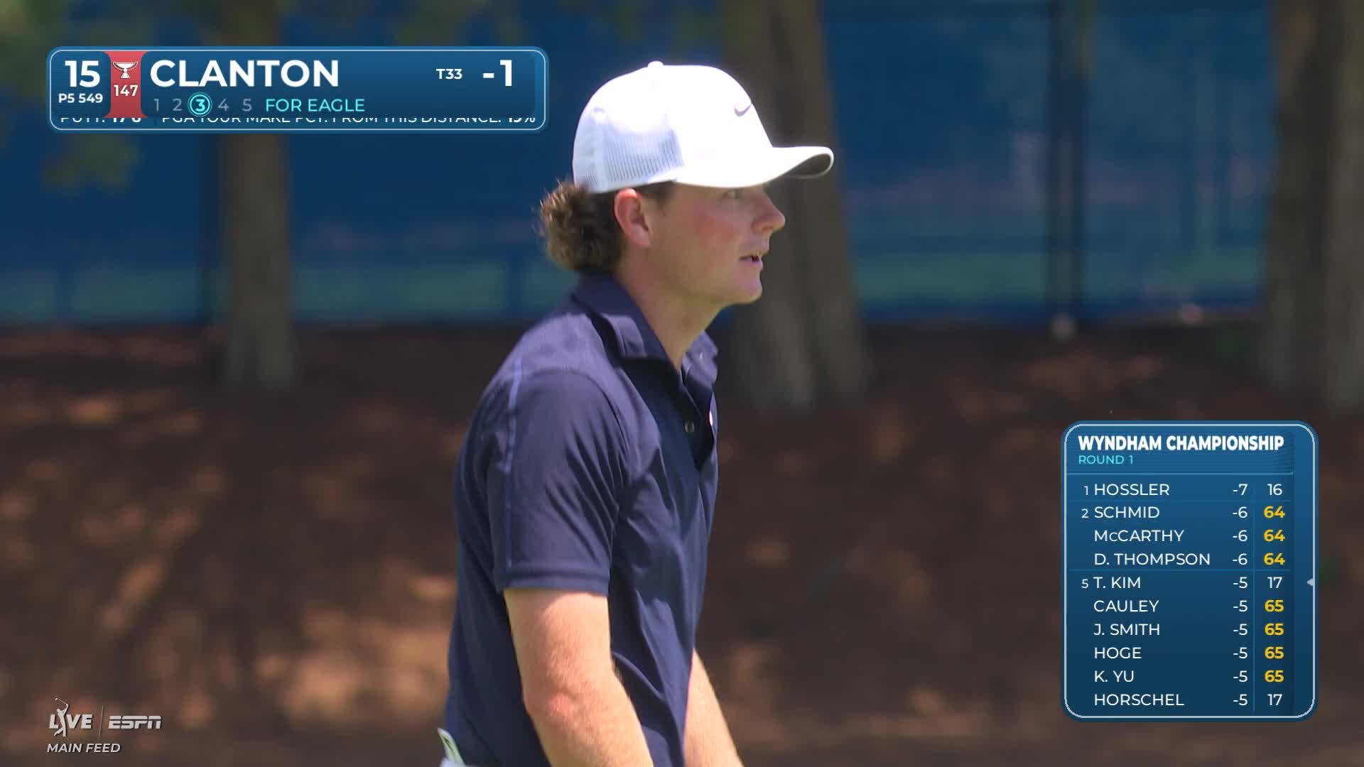 Luke Clanton reaches par-5 No. 15 in two, makes birdie at Wyndham