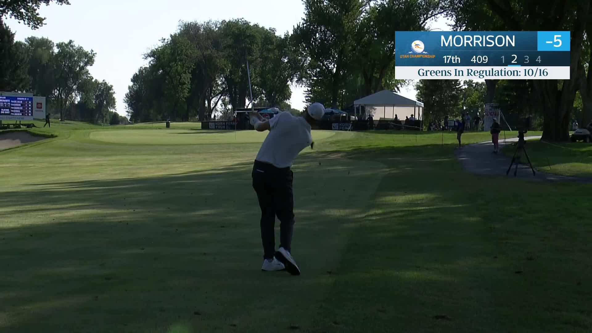 Tommy Morrison makes birdie on No. 17 at Utah Championship